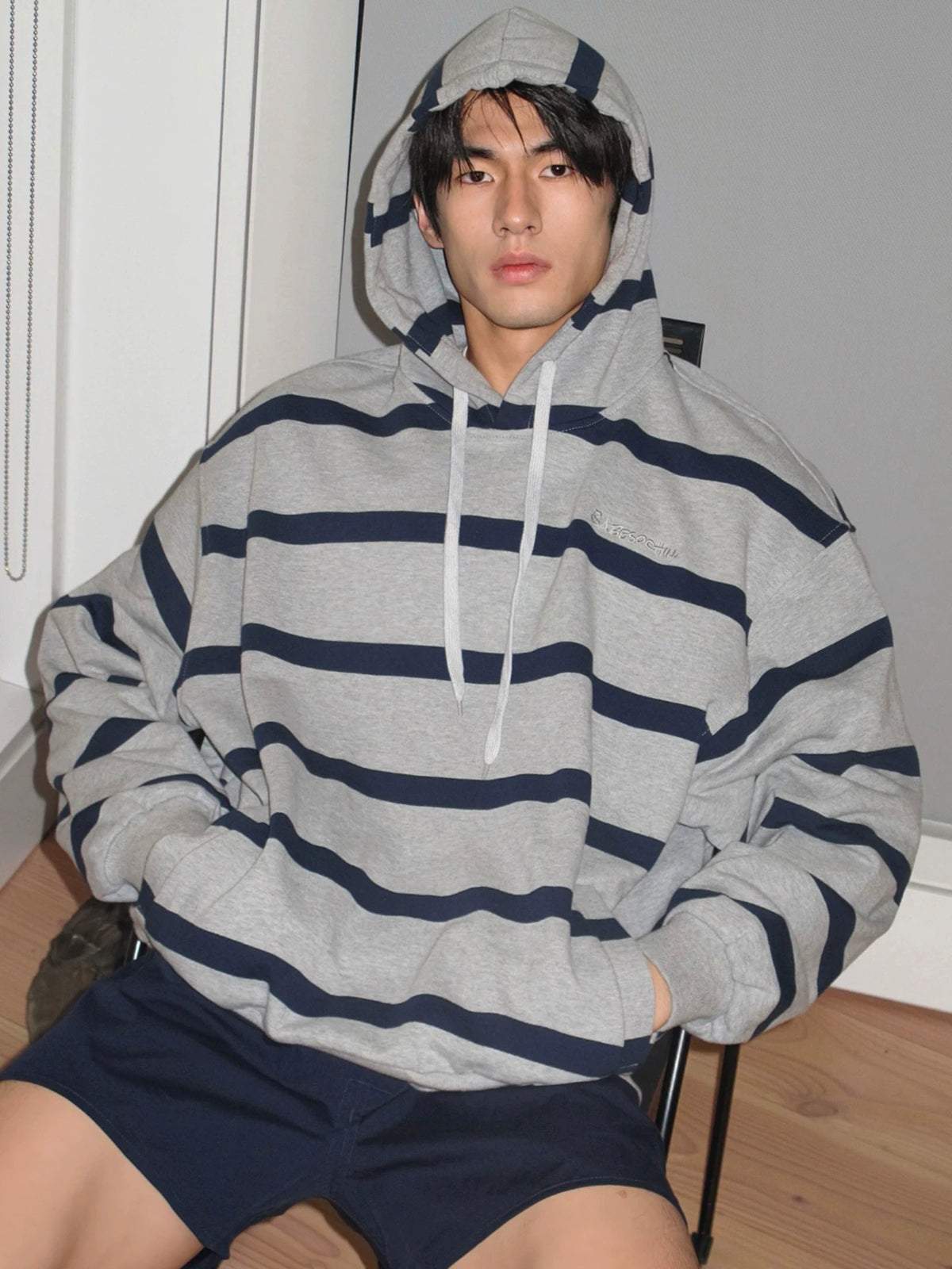Harborline Striped Oversized Hoodie