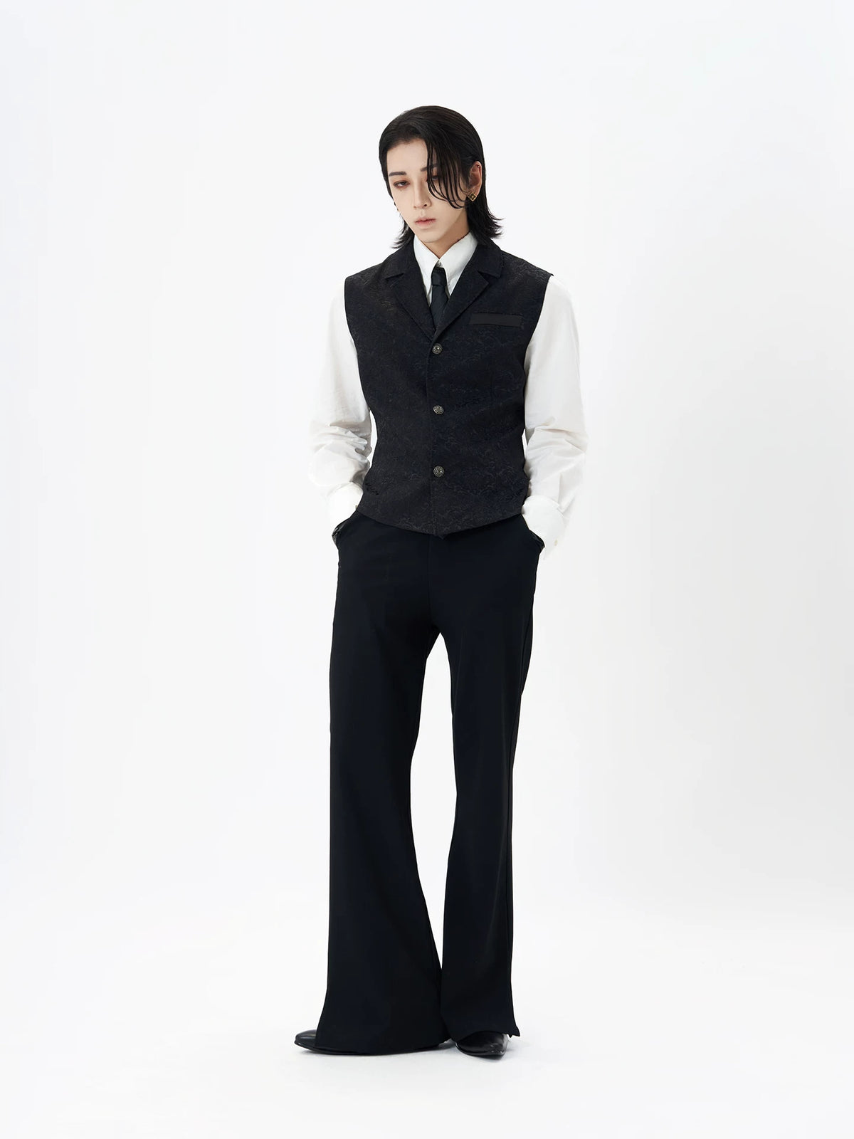 Baroque Jacquard Satin-Back Vest