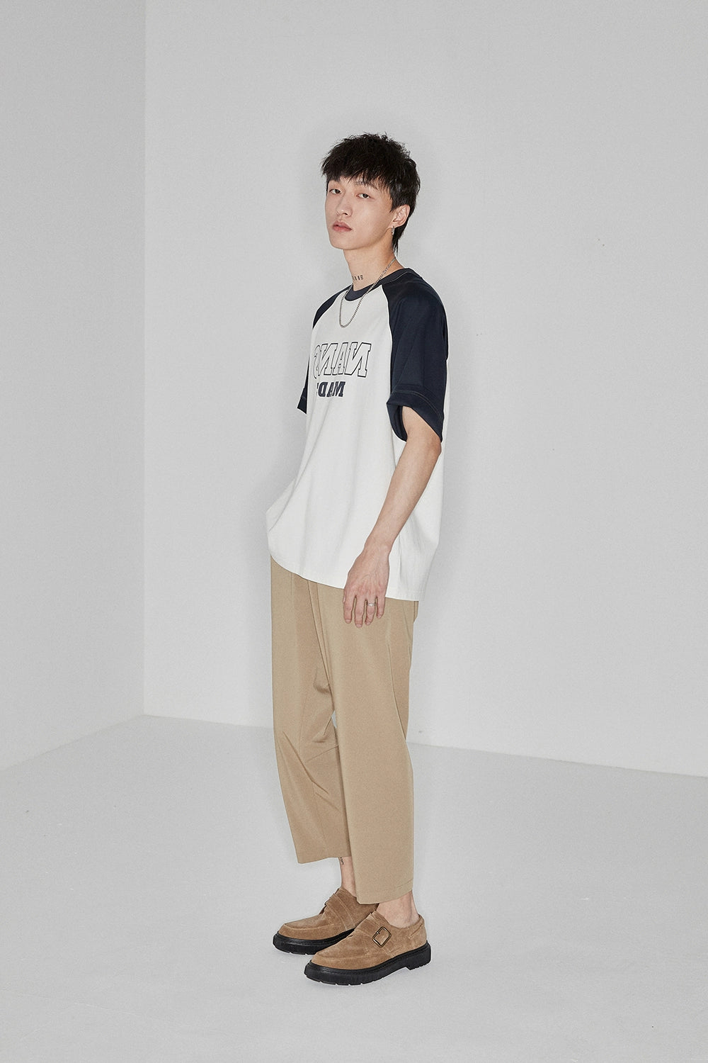 Pantalones de cintura elástica sin costura lateral