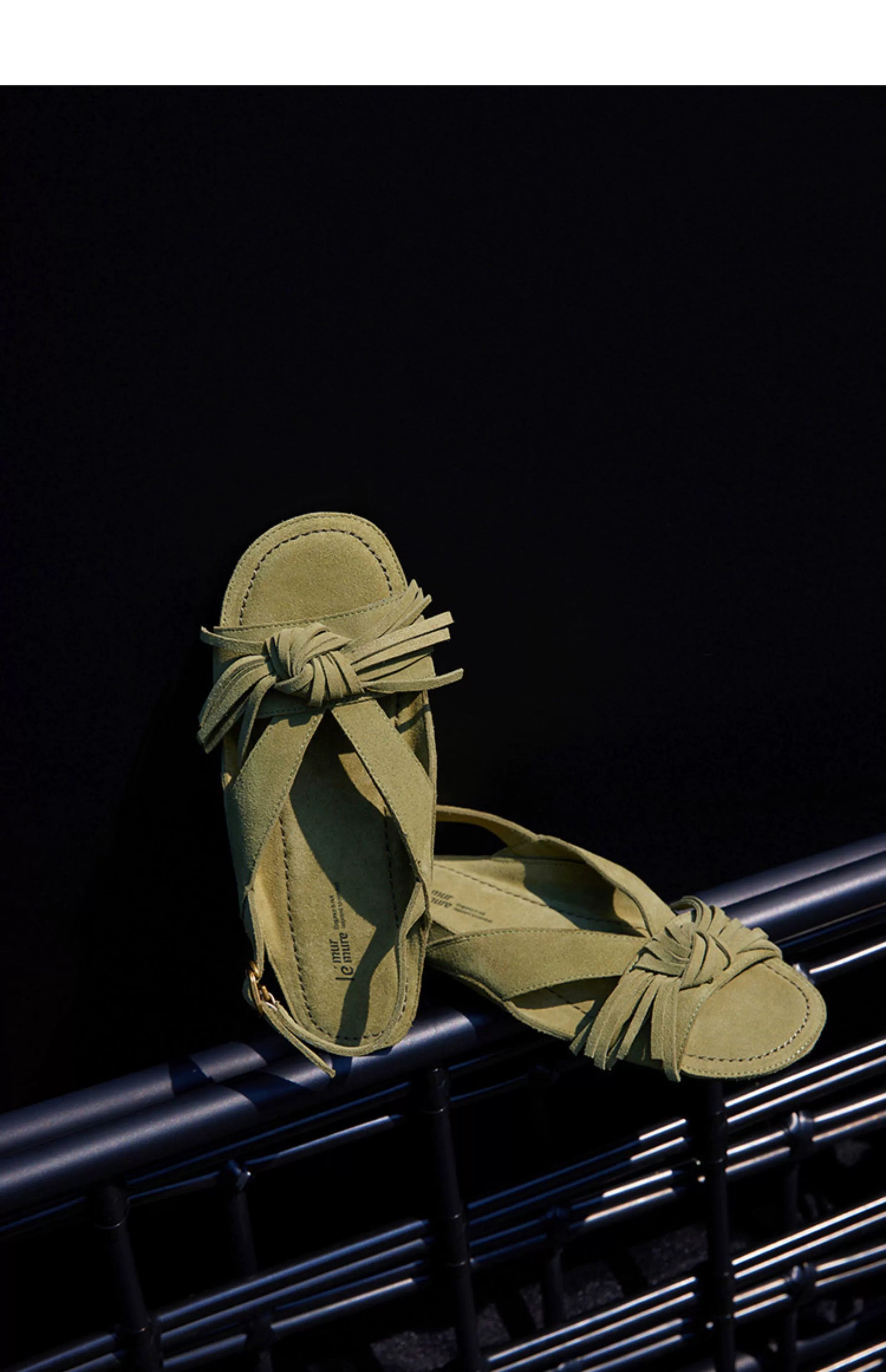 Colorful Suede Knotted Sandals