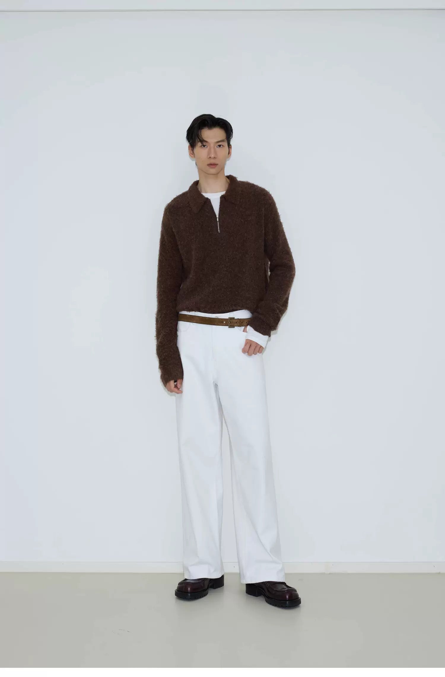 Coffee Cloud Fuzzy Zip Pullover