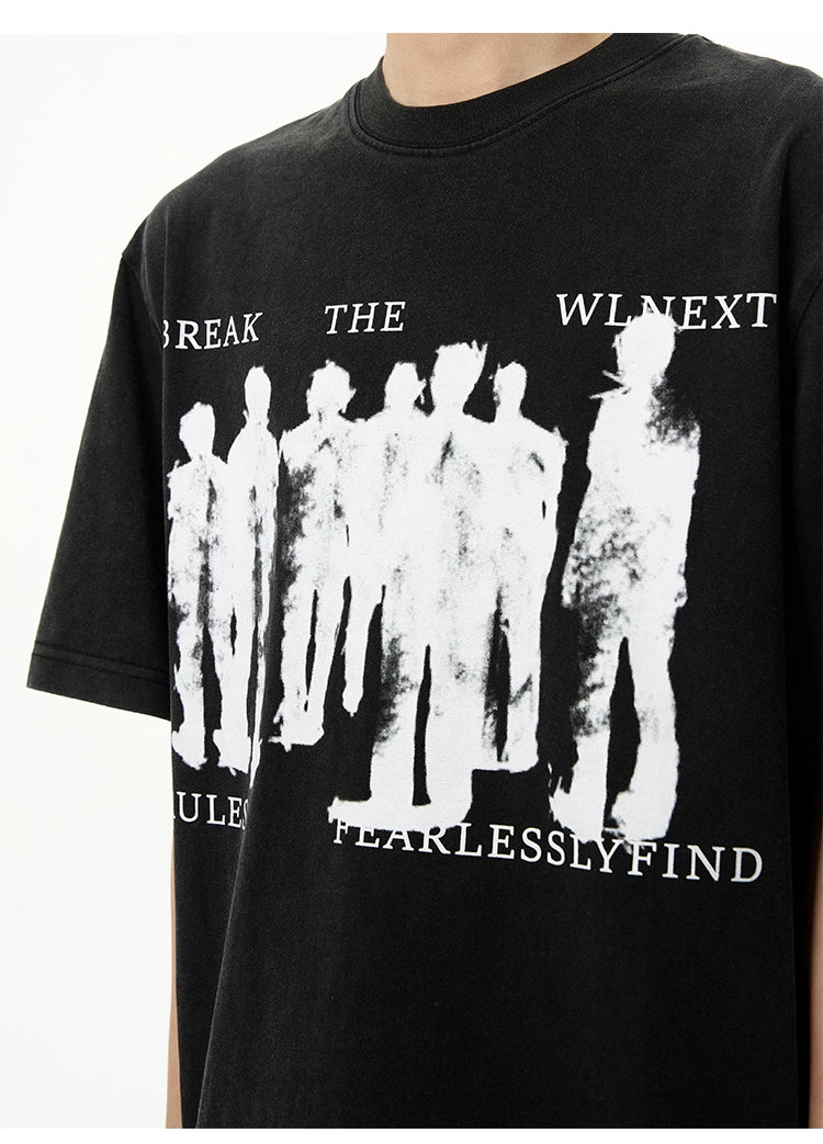 Artistic Graphic Print Oversized T-Shirt