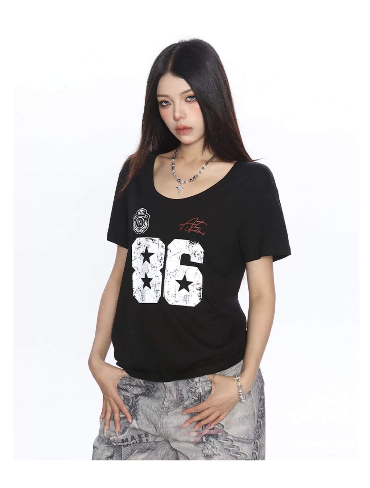Varsity 86 Scoop Neck Graphic Tee