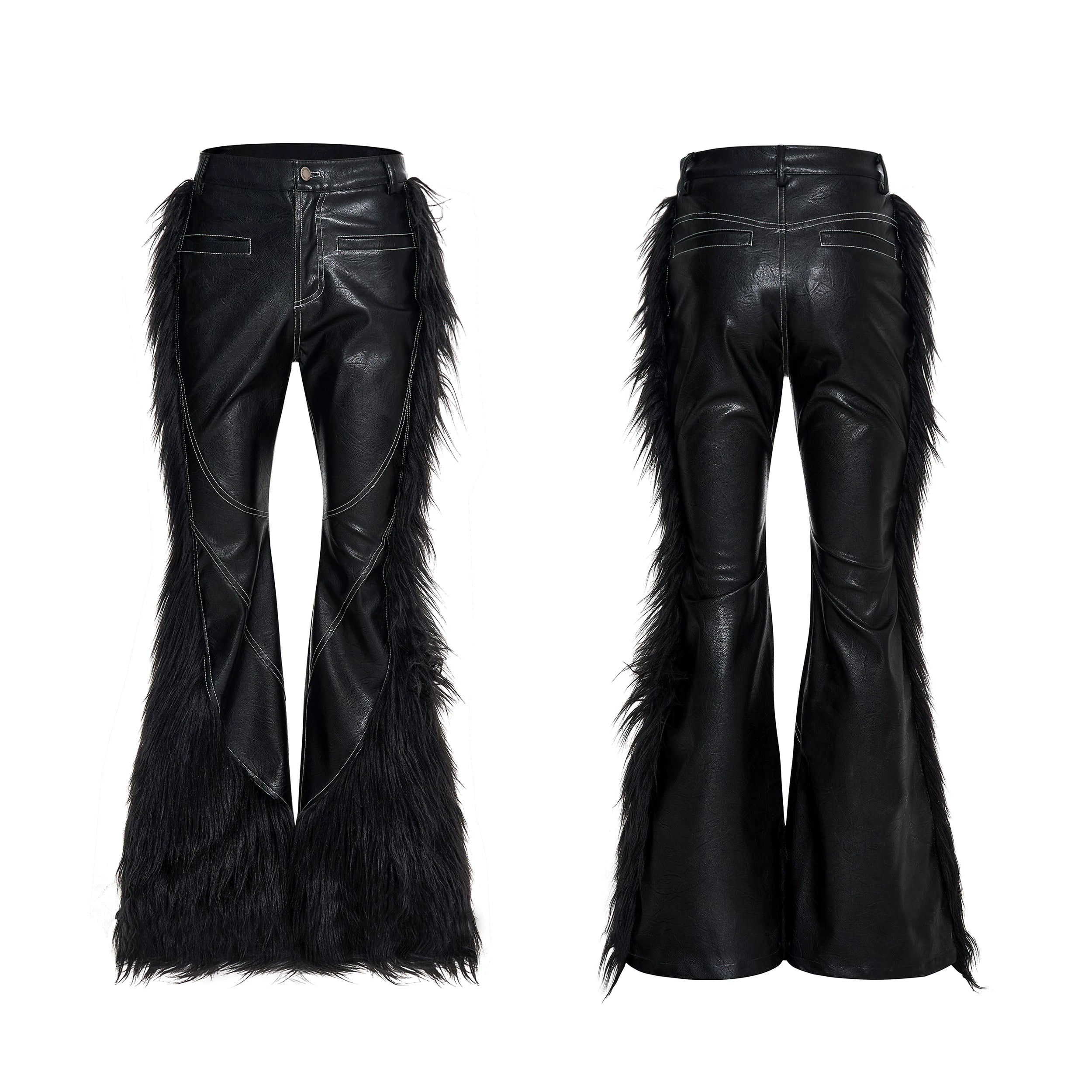 Rogue Beast Faux‑Fur Flare Pants