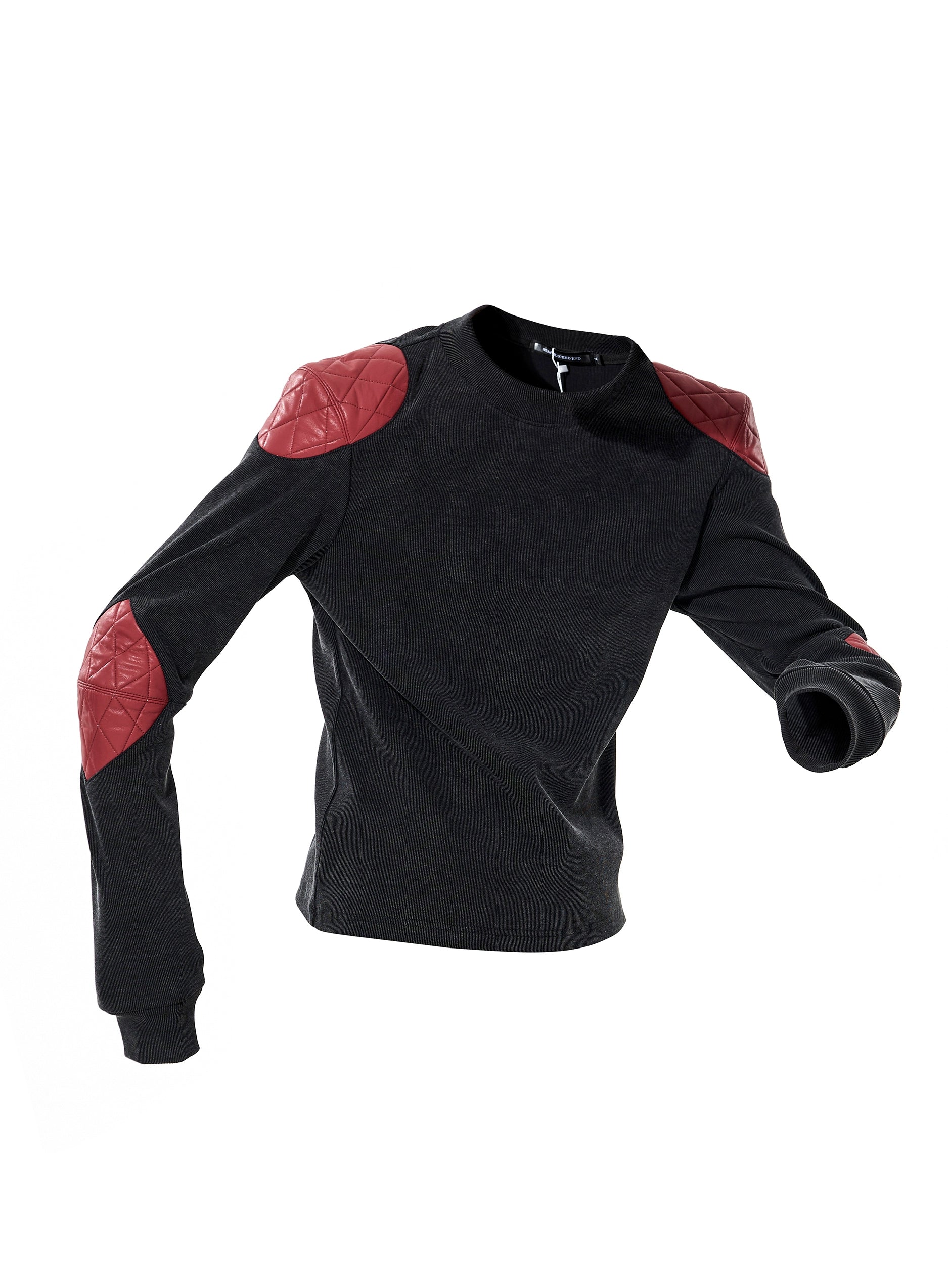 Crimson Armor Patch Knit Sweater