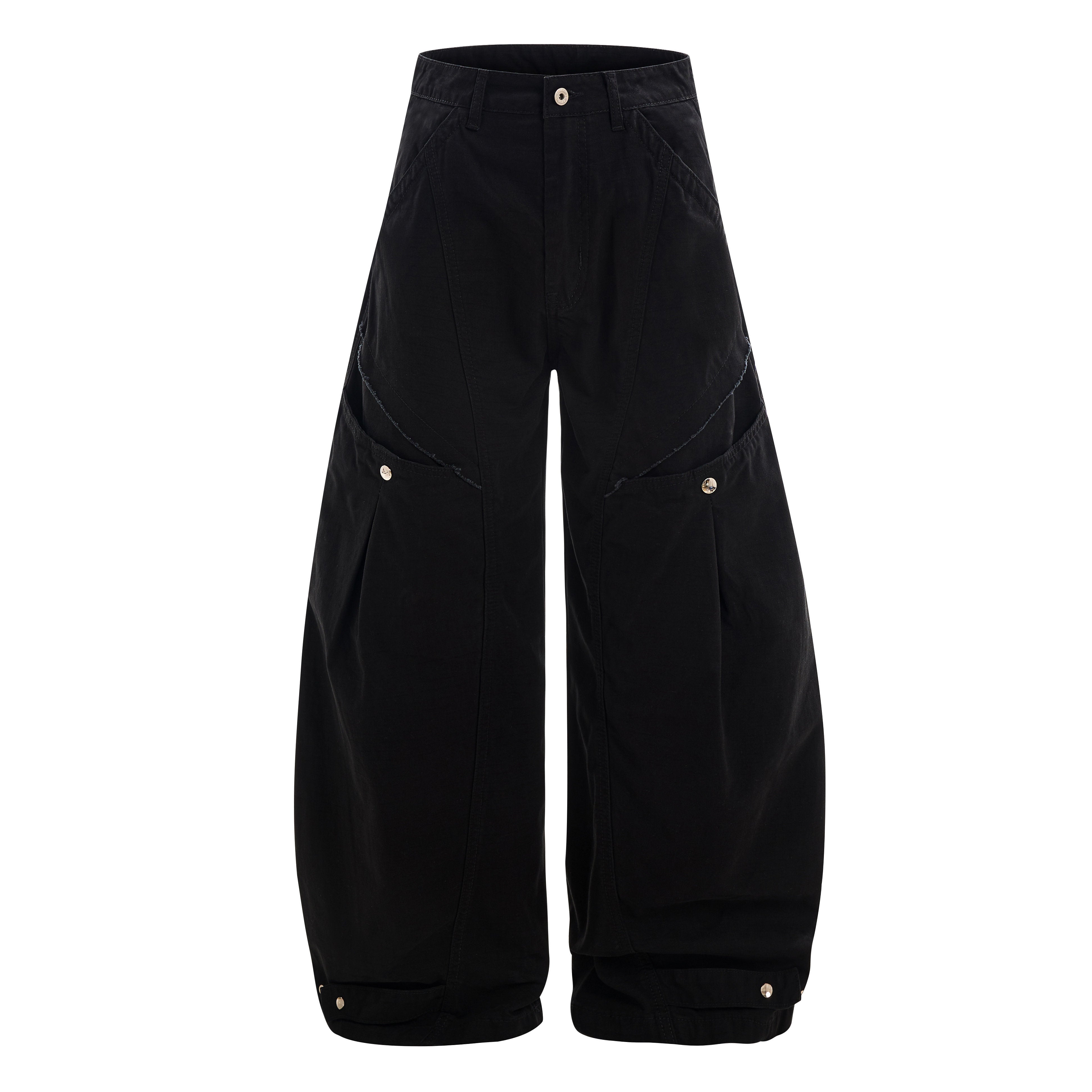 Men's Panel Rivet Wide-Leg Pants