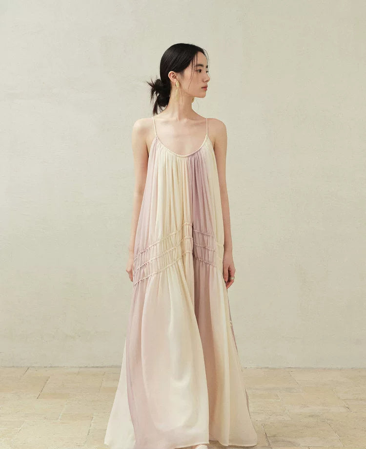 Gradient Drawstring Slip Dress | Women's Maxi Dress