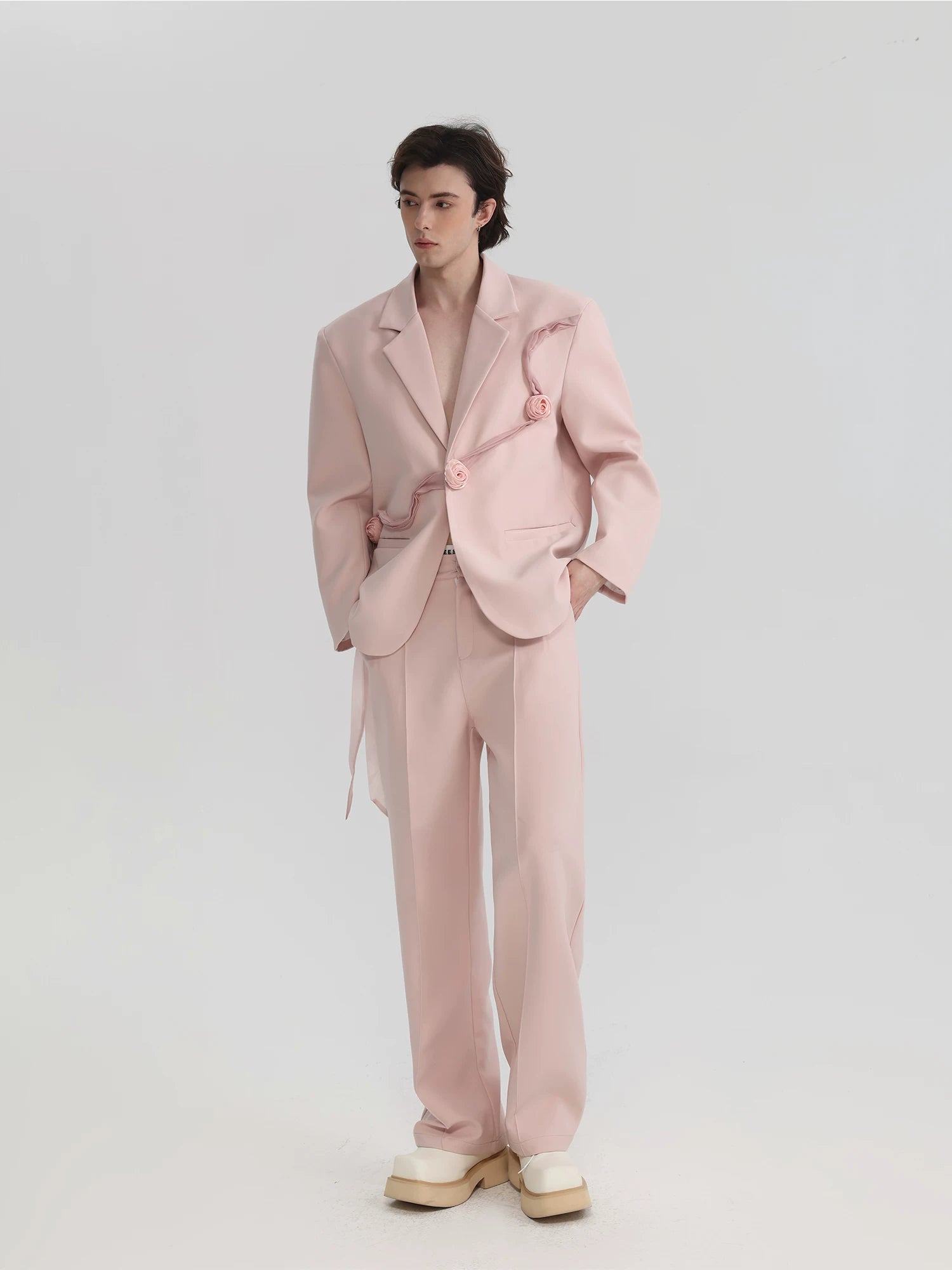 Blush Rose Drift Sculpted Blazer