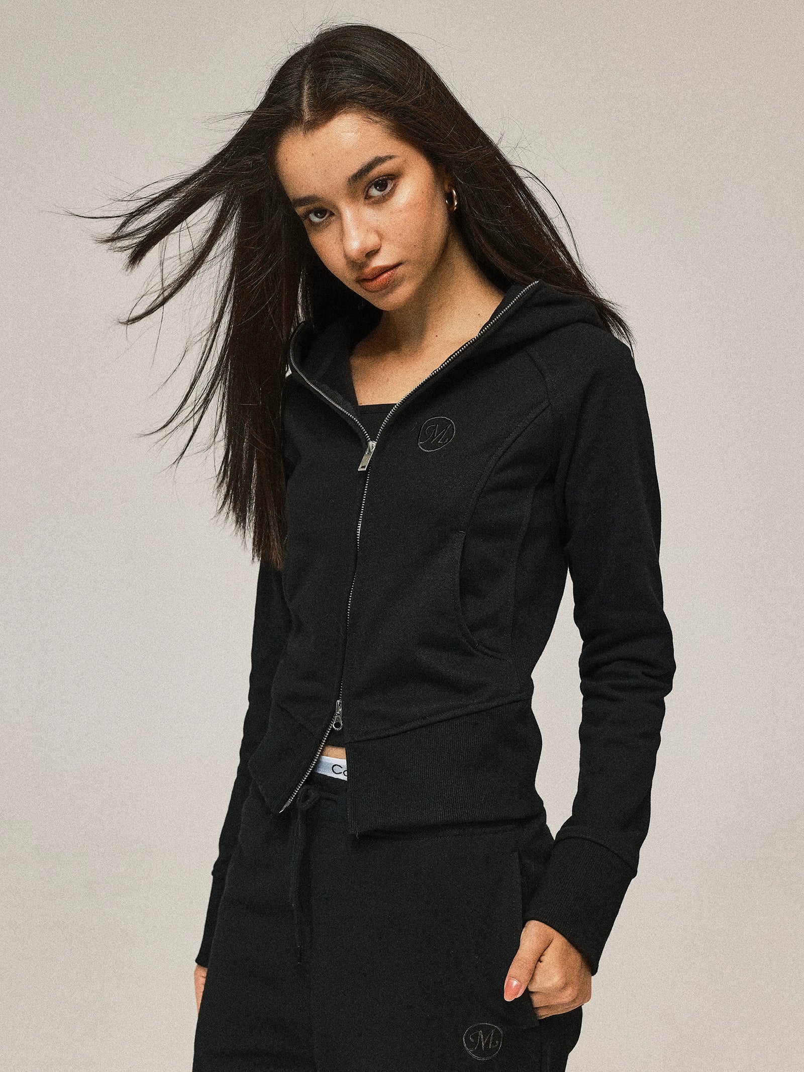 Cardigan sweat-shirt à capuchon