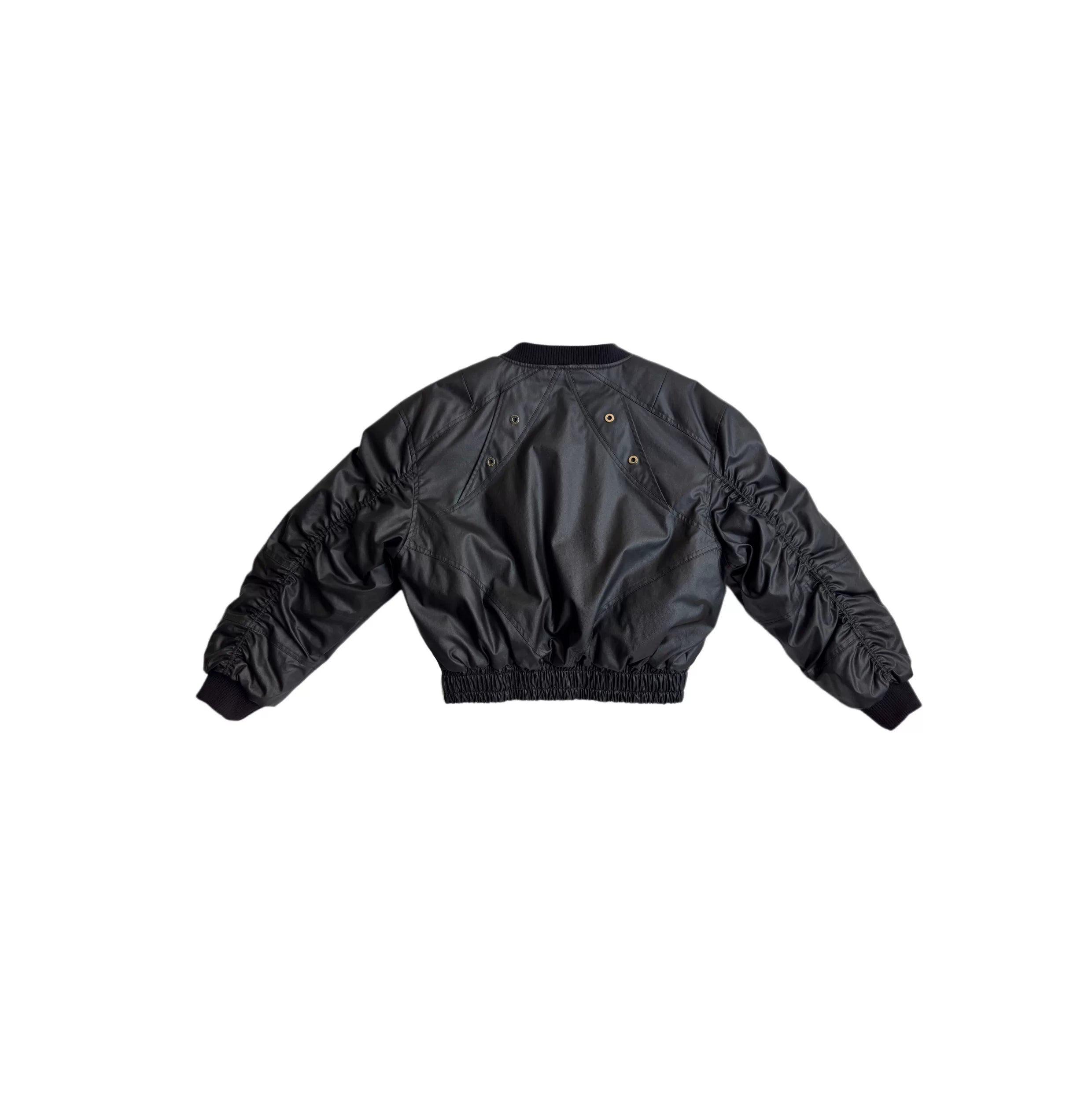 Circuit Panel Crop Bomber Jacket