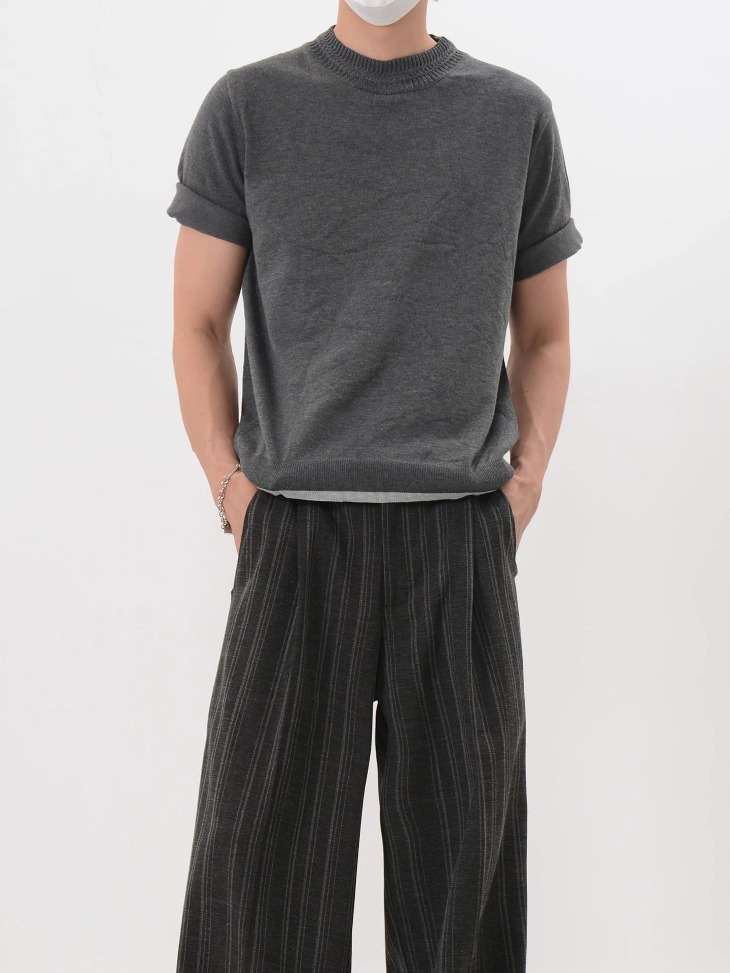 Heather Mock Knit Tee