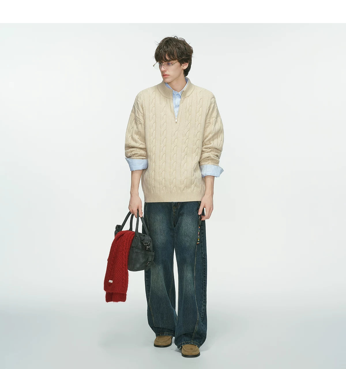 Sandline Cable Half‑Zip Sweater