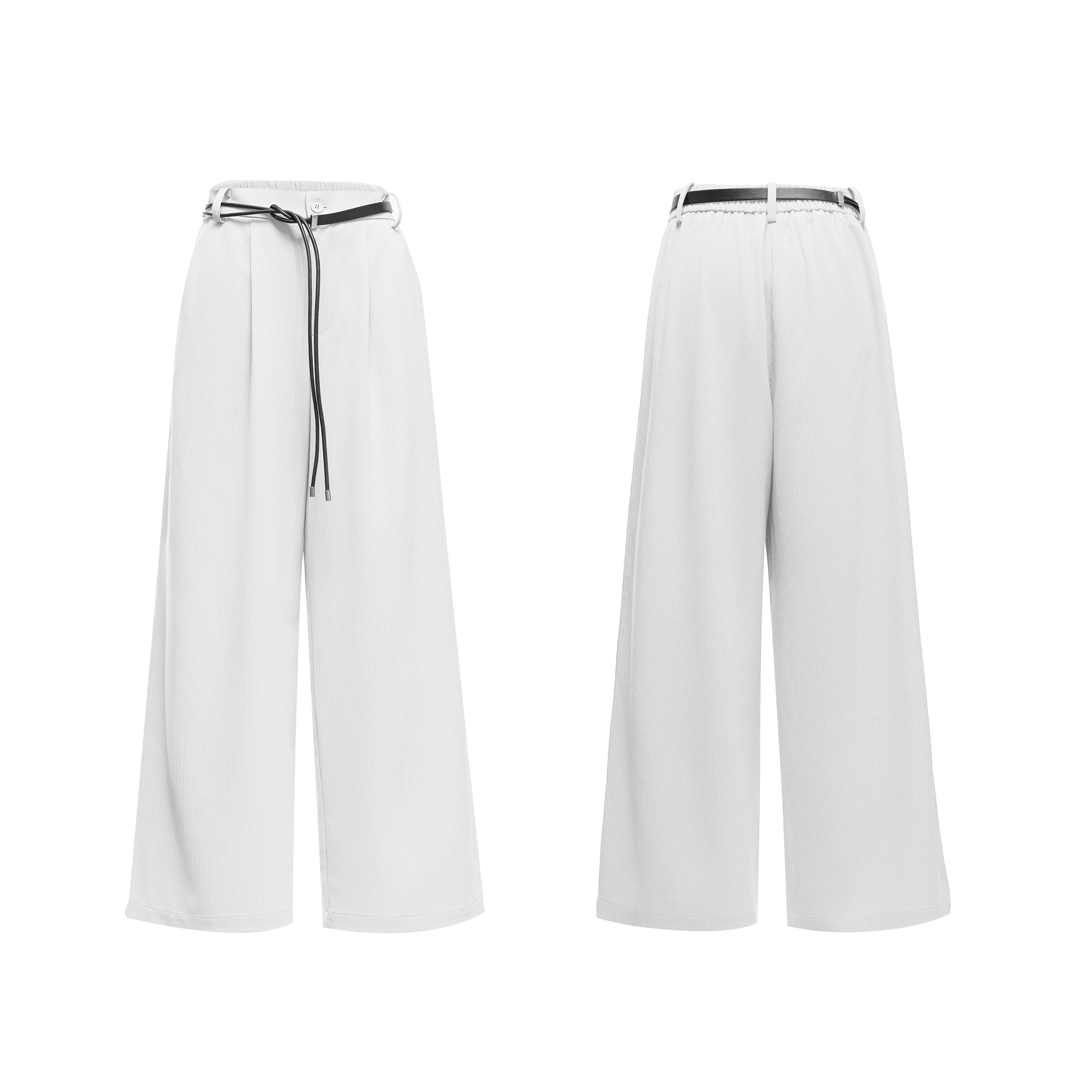 Scarf Collar Wide-Leg Suit