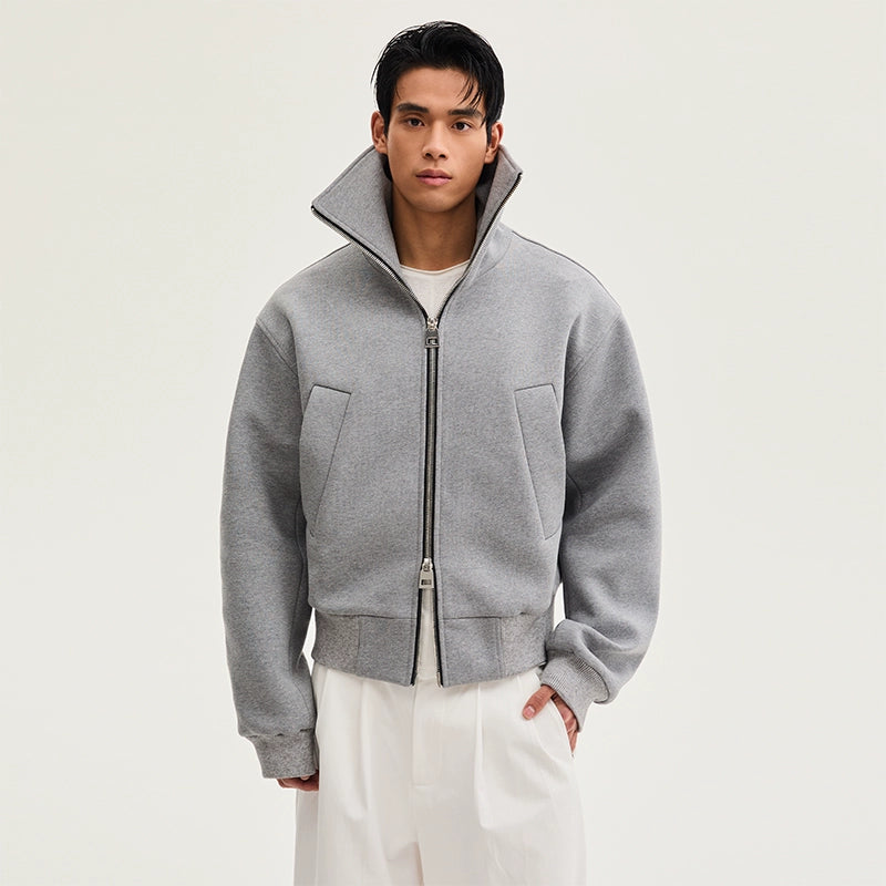 CollarRamp High-Neck Zip Bomber