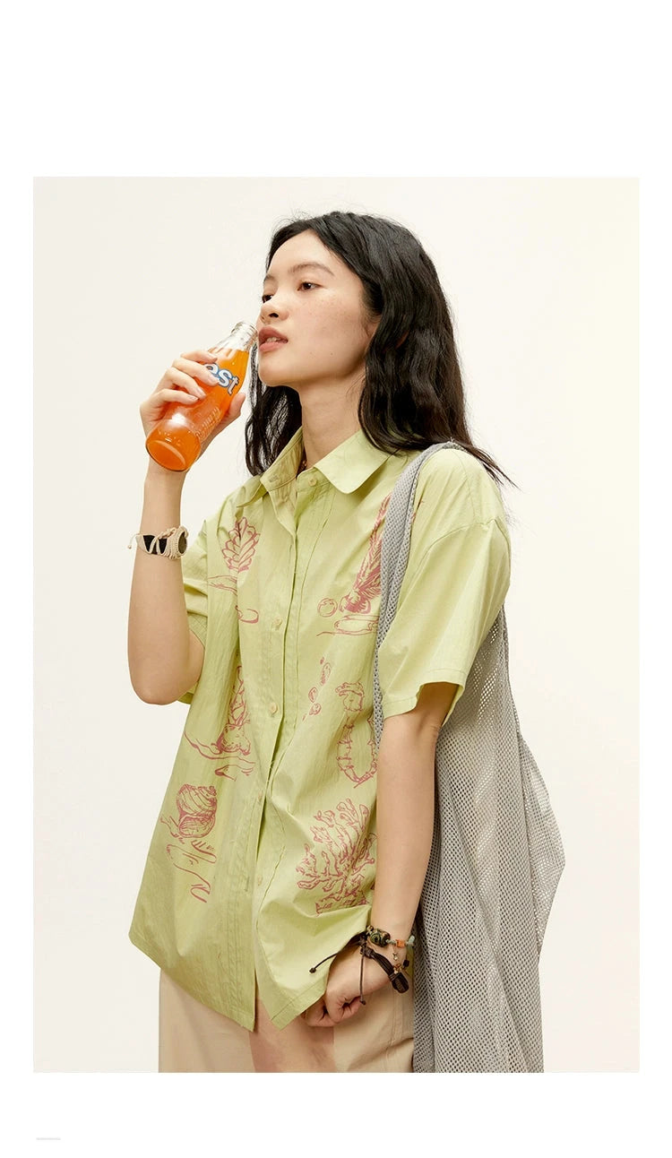 Octopusme Marine Life Print Shirt