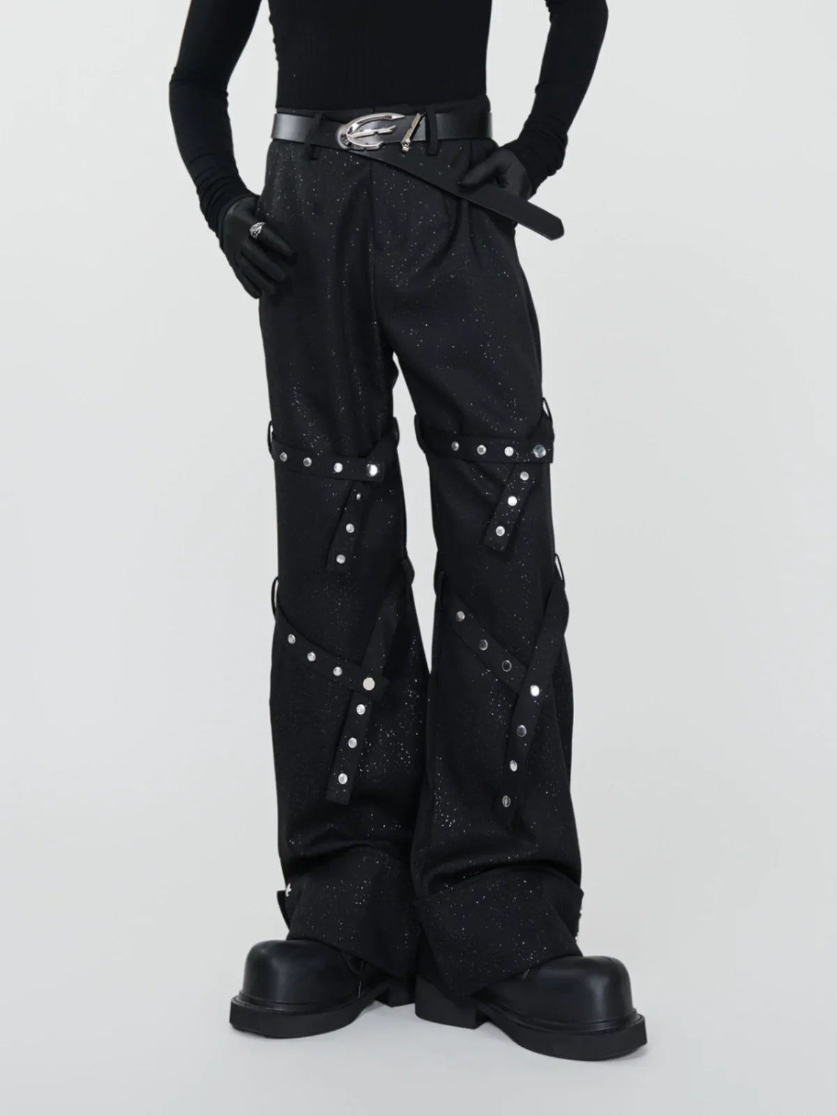 Starlit Rivet Spiral Pants