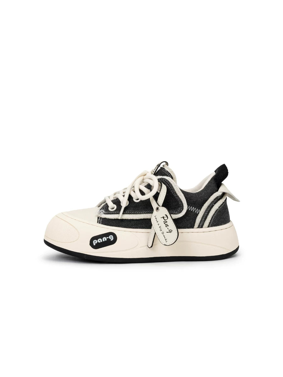 Monochrome Tag Canvas Sneakers
