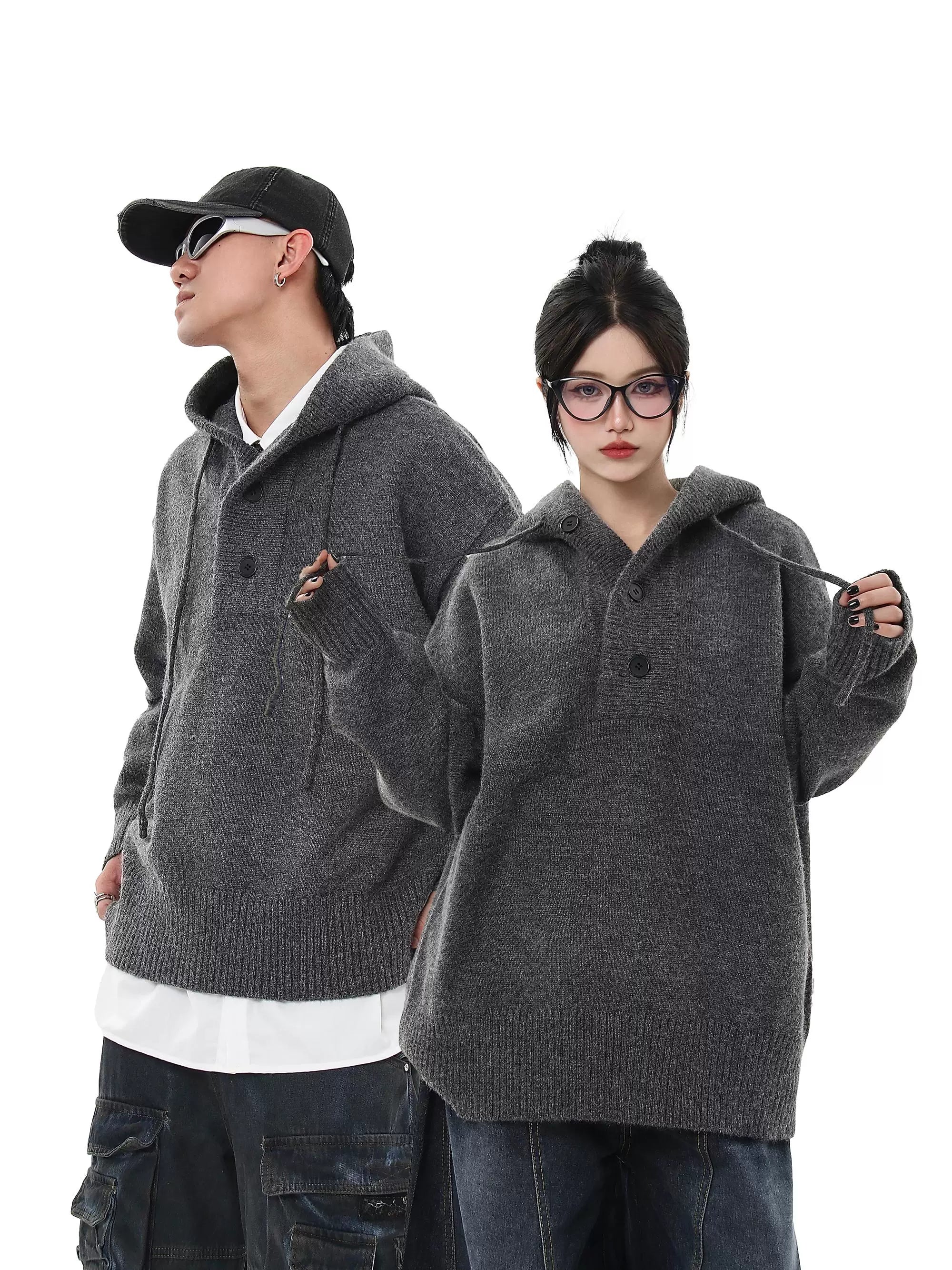 Ash Knit Relay Hoodie Sweater | Chiclara