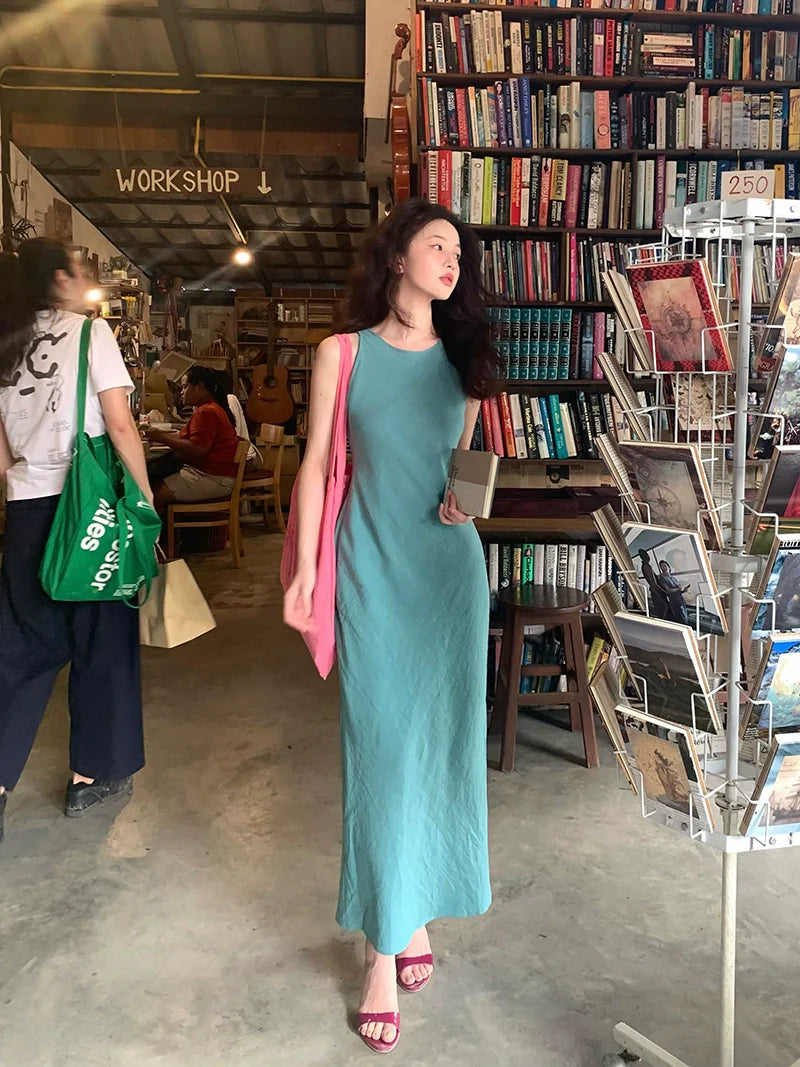 Sleeveless Slit Maxi Dress