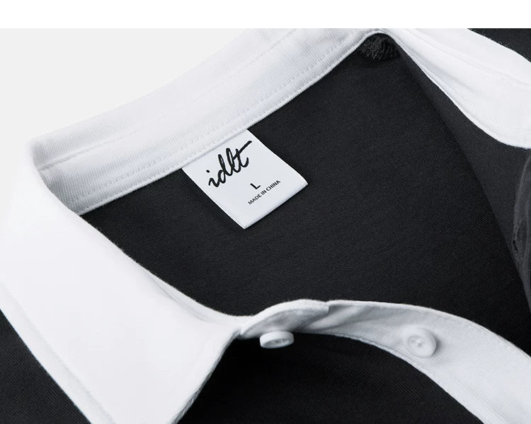 Contrast Crest Knit Polo