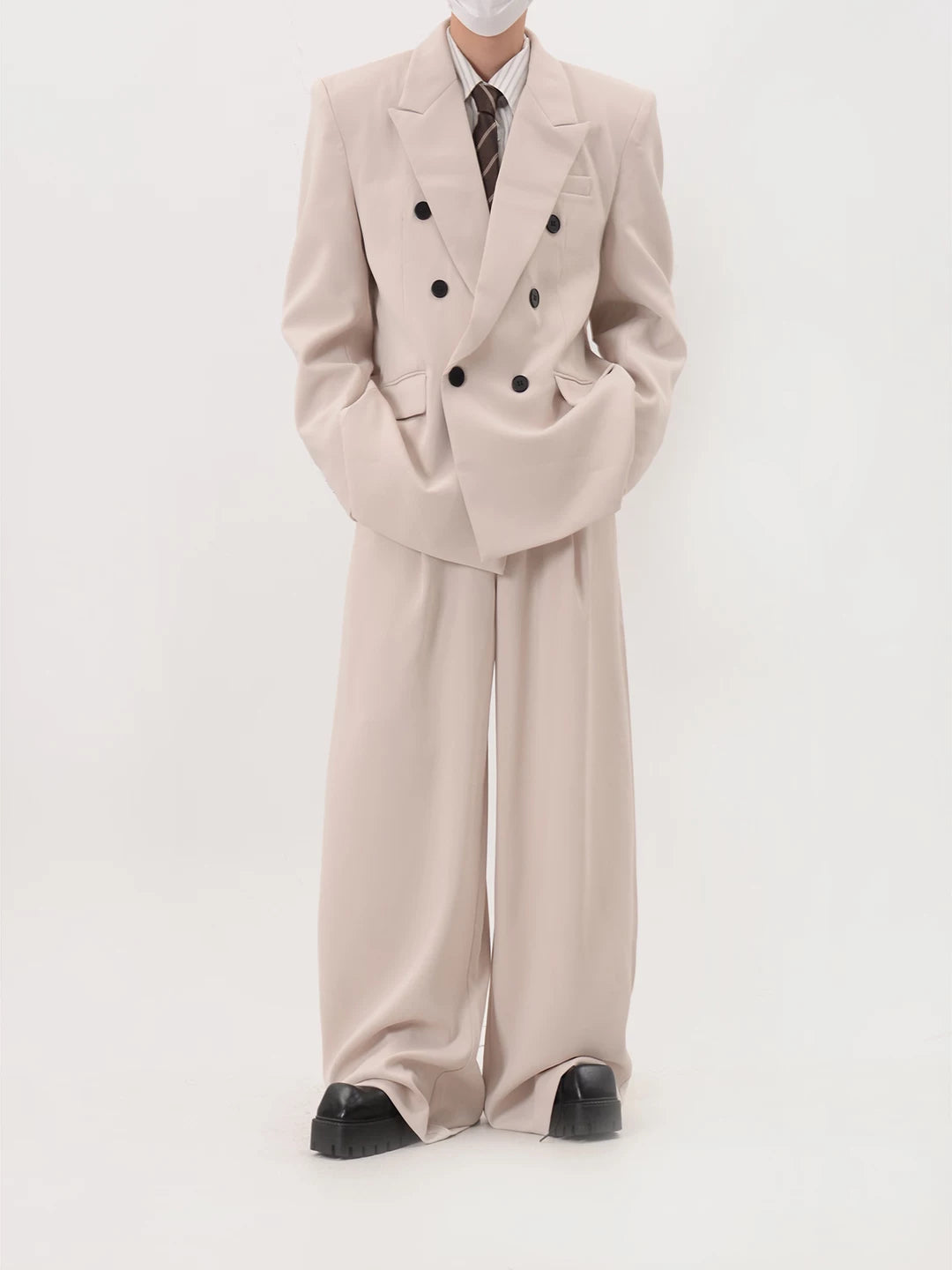 Oversized Trendy Silhouette Double Breasted Blazer