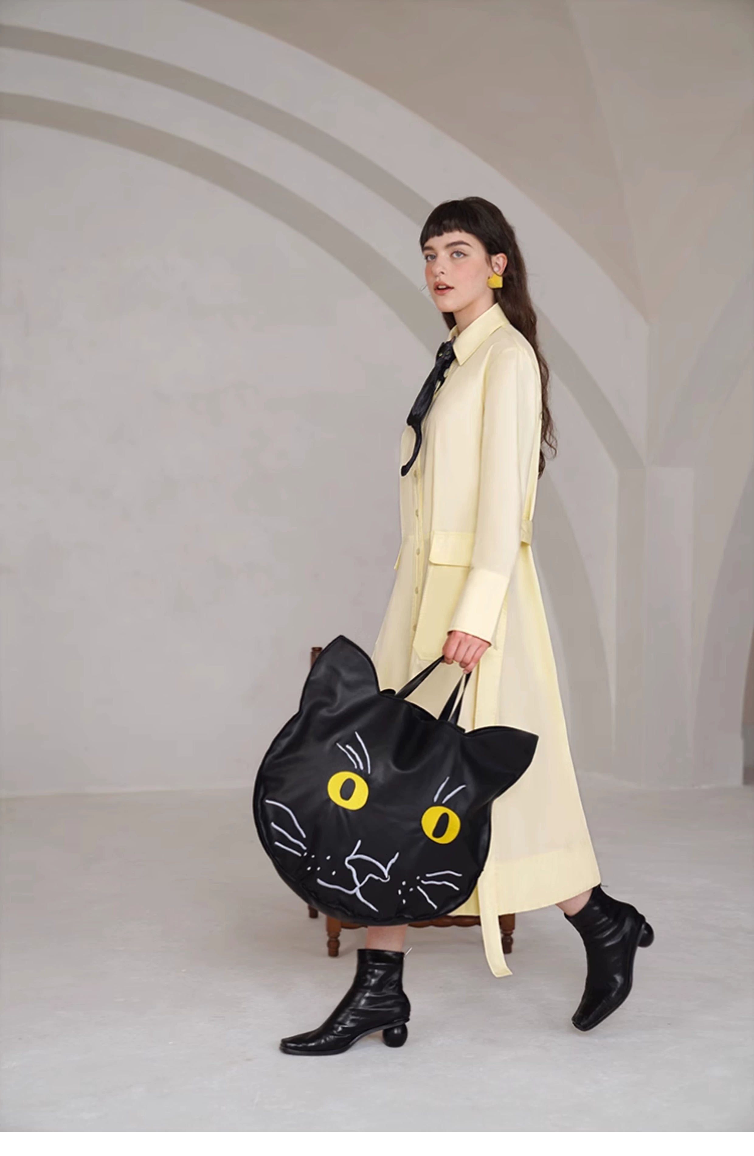 Black Cat Shaped Novelty Tie