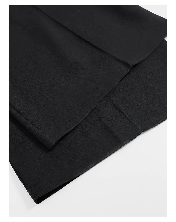 Dramatische Noir-Palazzo-Hosen mit breitem Bein