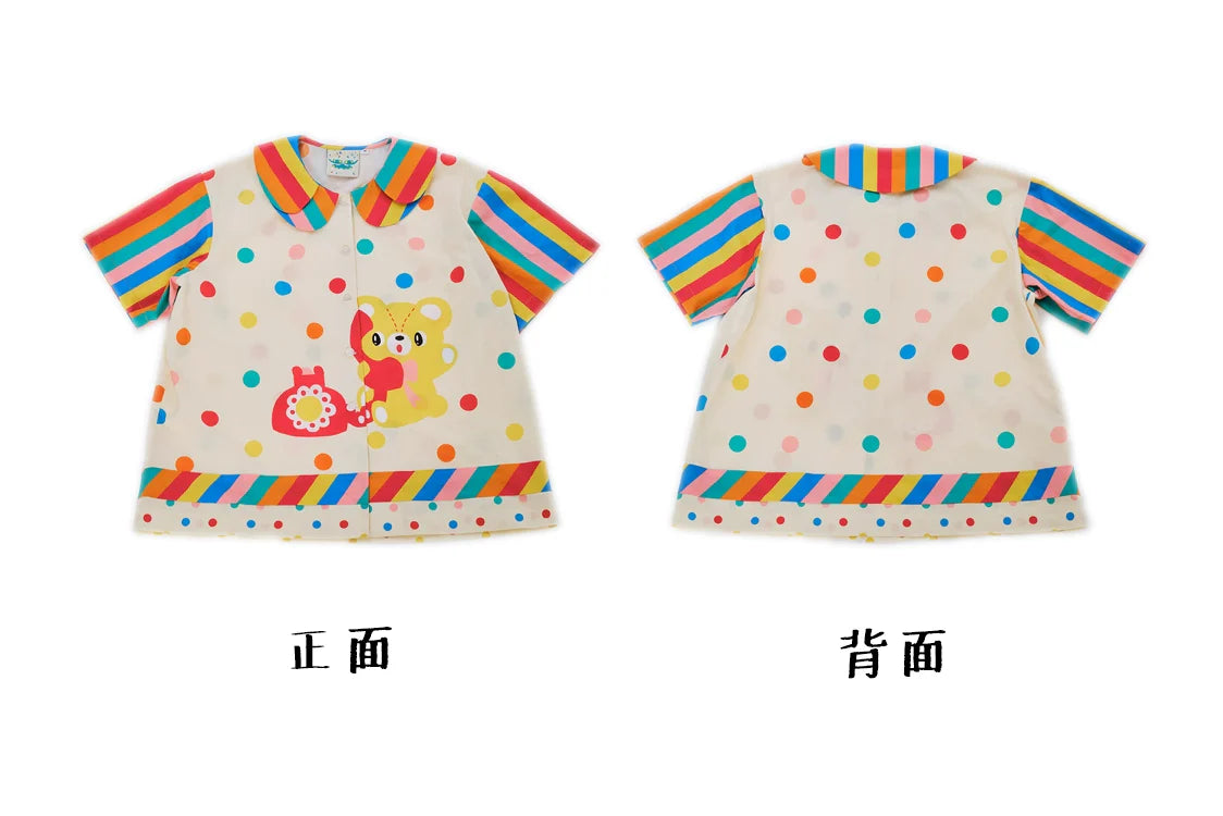 Rainbow Bear Phone Polka Blouse