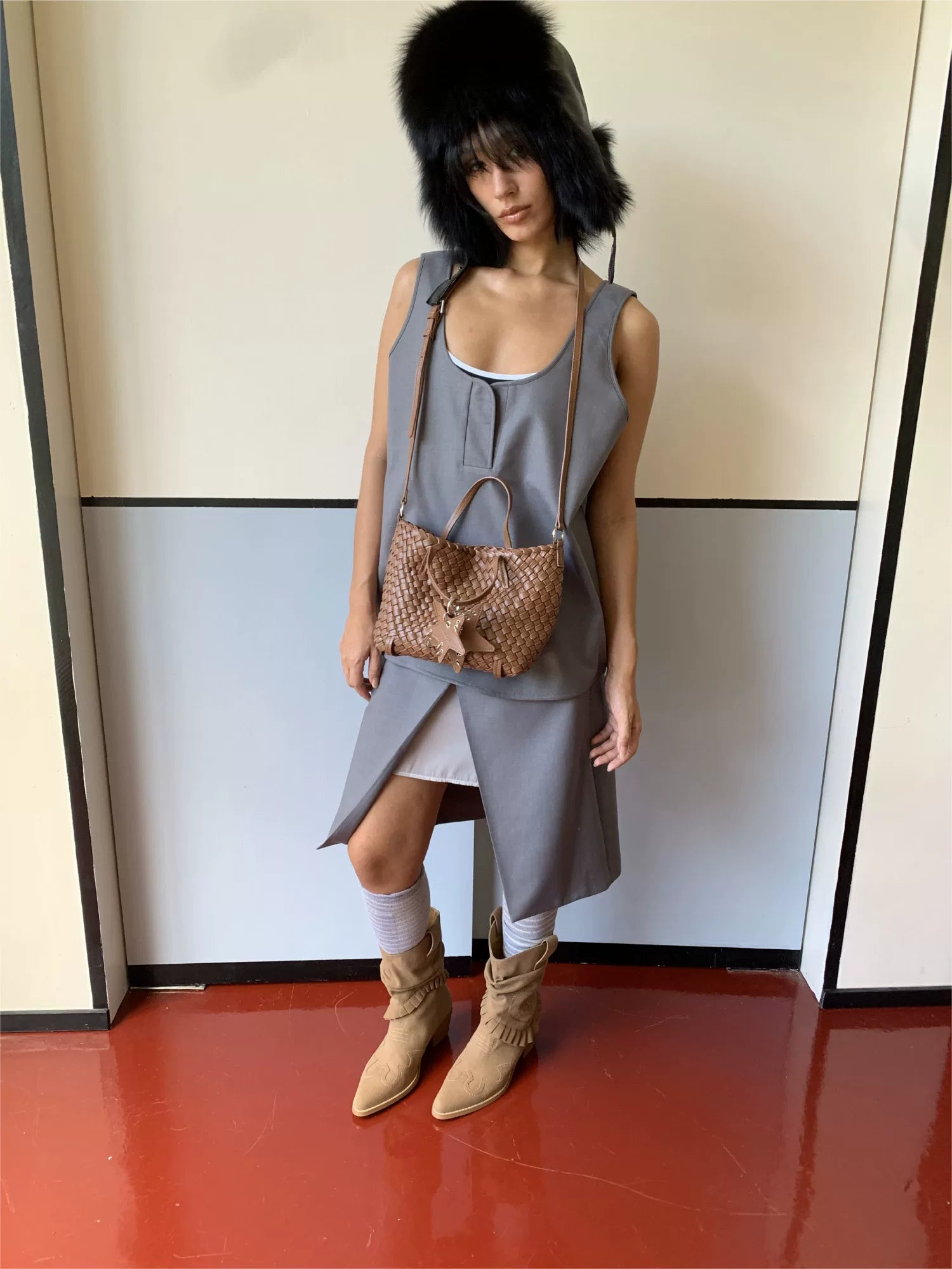 Mini Woven Star Shoulder Bag - view 4