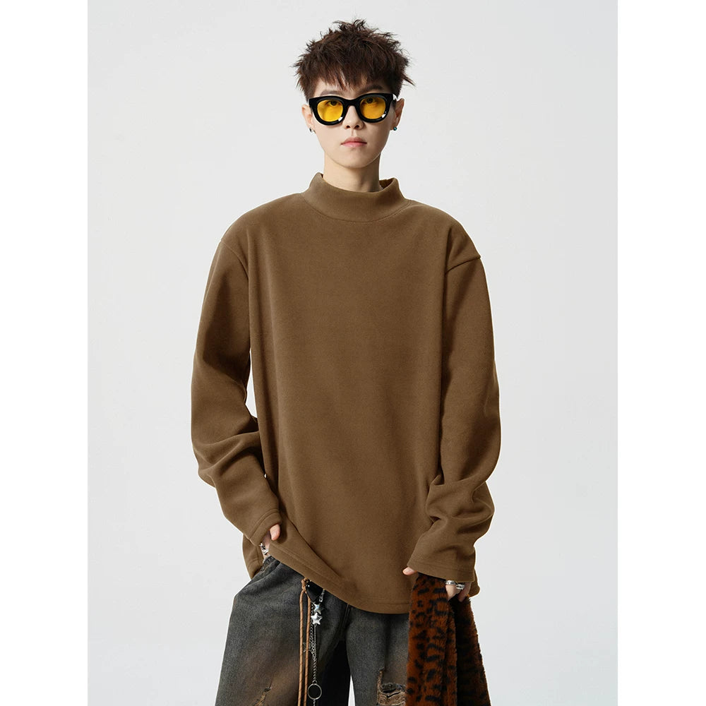 Circuit Fleece Boxy Mockneck Top