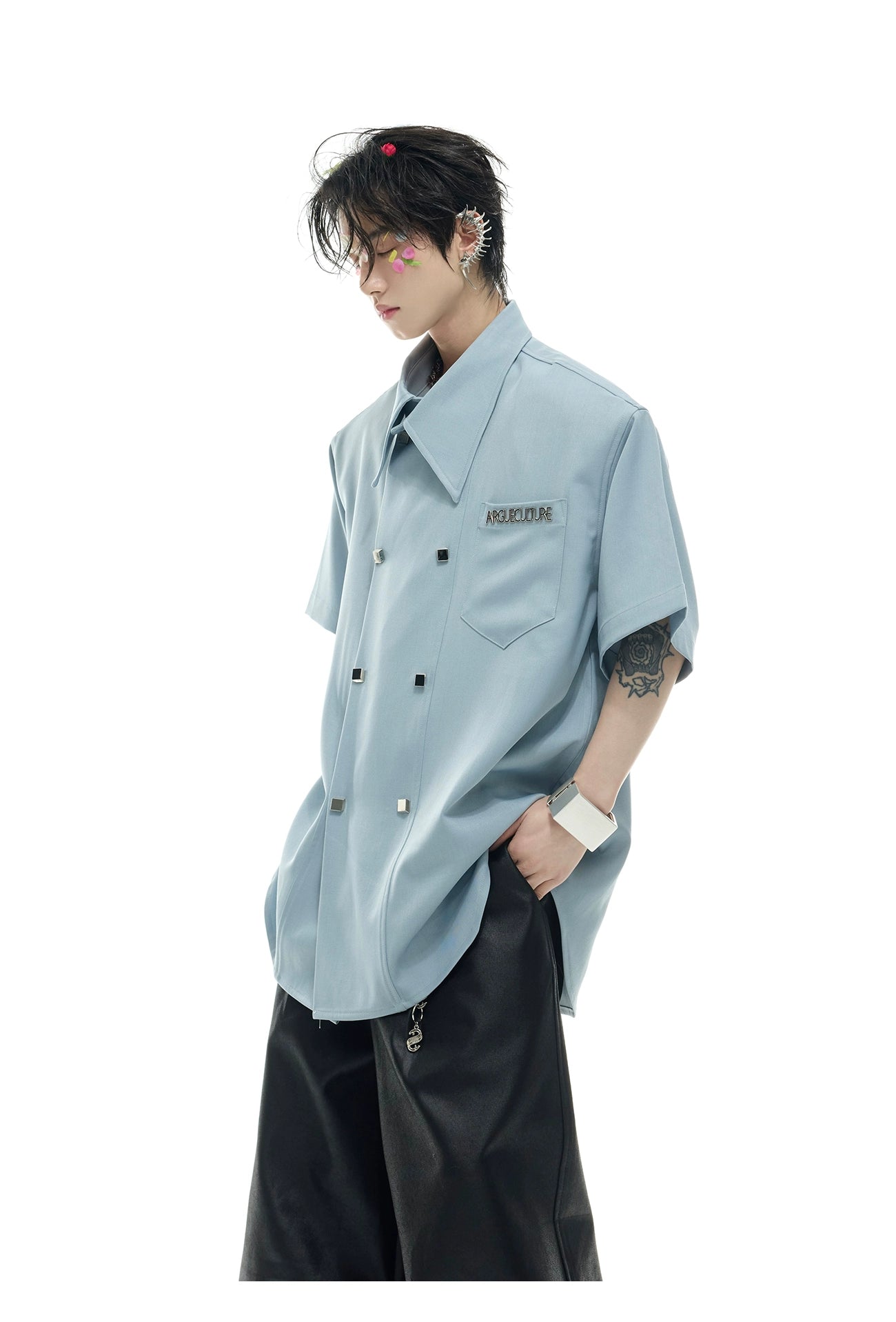 White Oversized Button Down Work Shirt