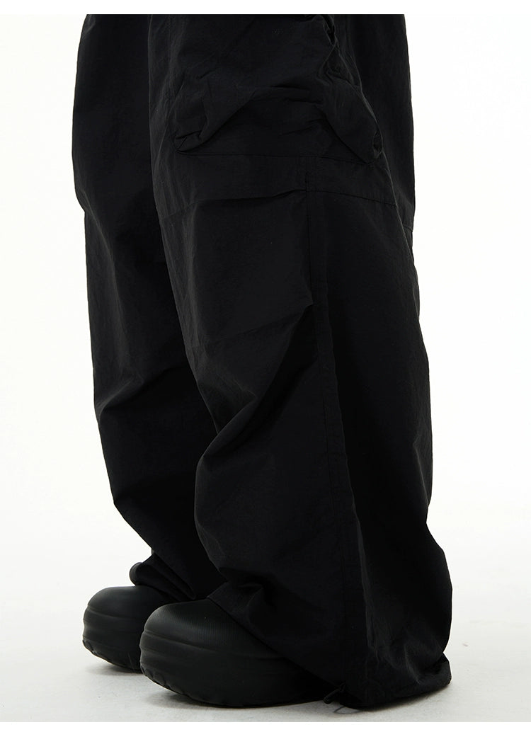 All-Black Oversized Windbreaker and Cargo Pants Setup