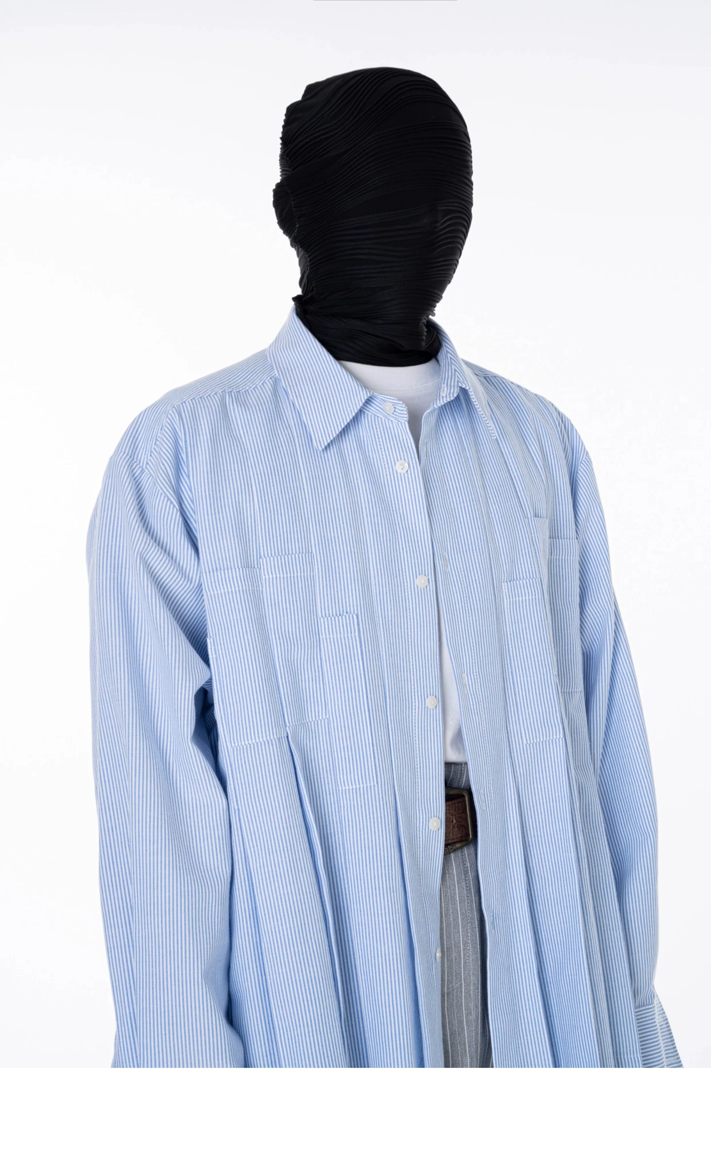 Skyline Drift Pleated Stripe Shirt