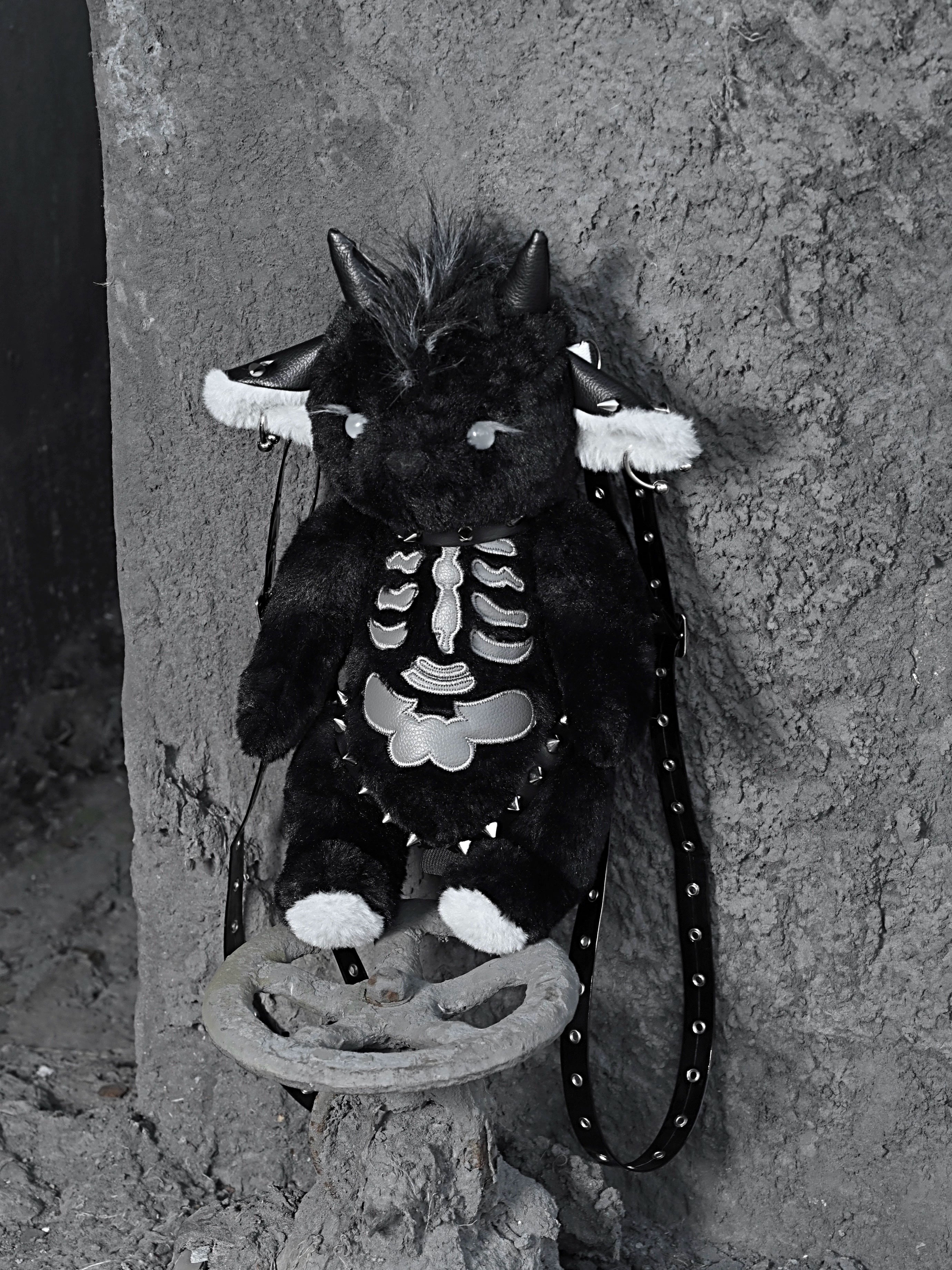 Gothic Plush Skeleton Monster Backpack