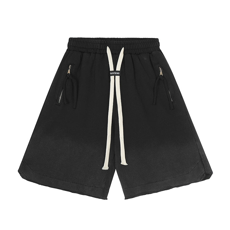 Raw Edge Fade Sweat Shorts