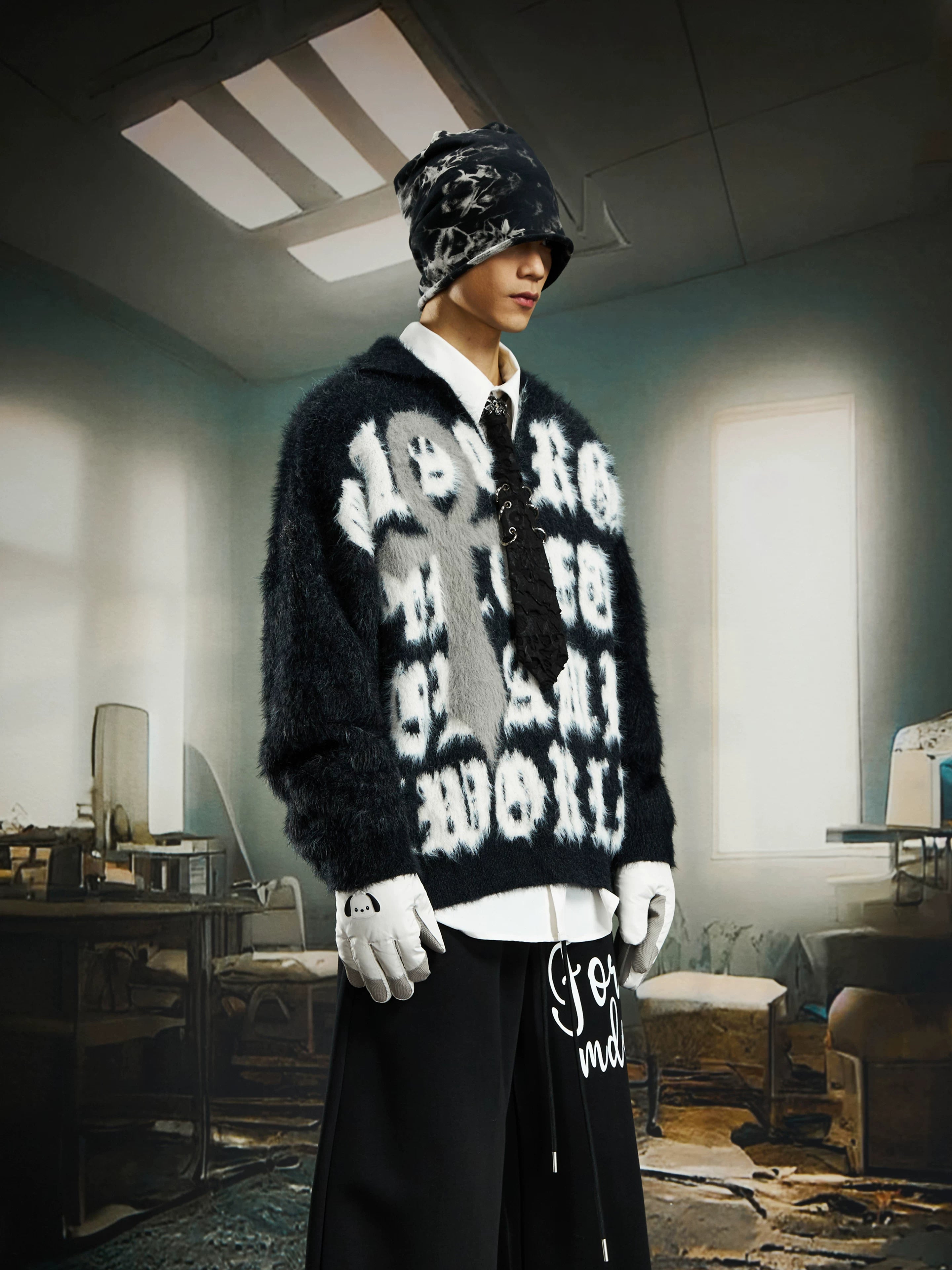 Abyss Gospel Fuzzy Cross Sweater