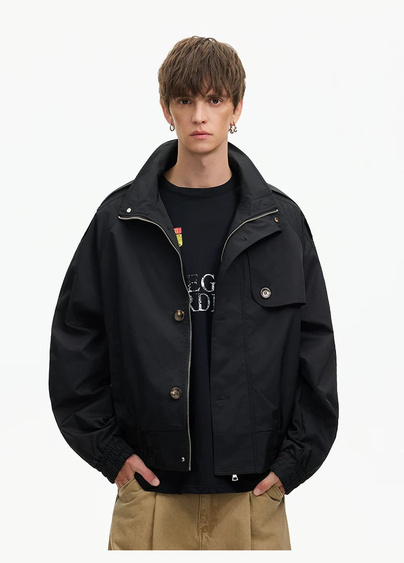 Cinch-Hem Windbreaker Jacket