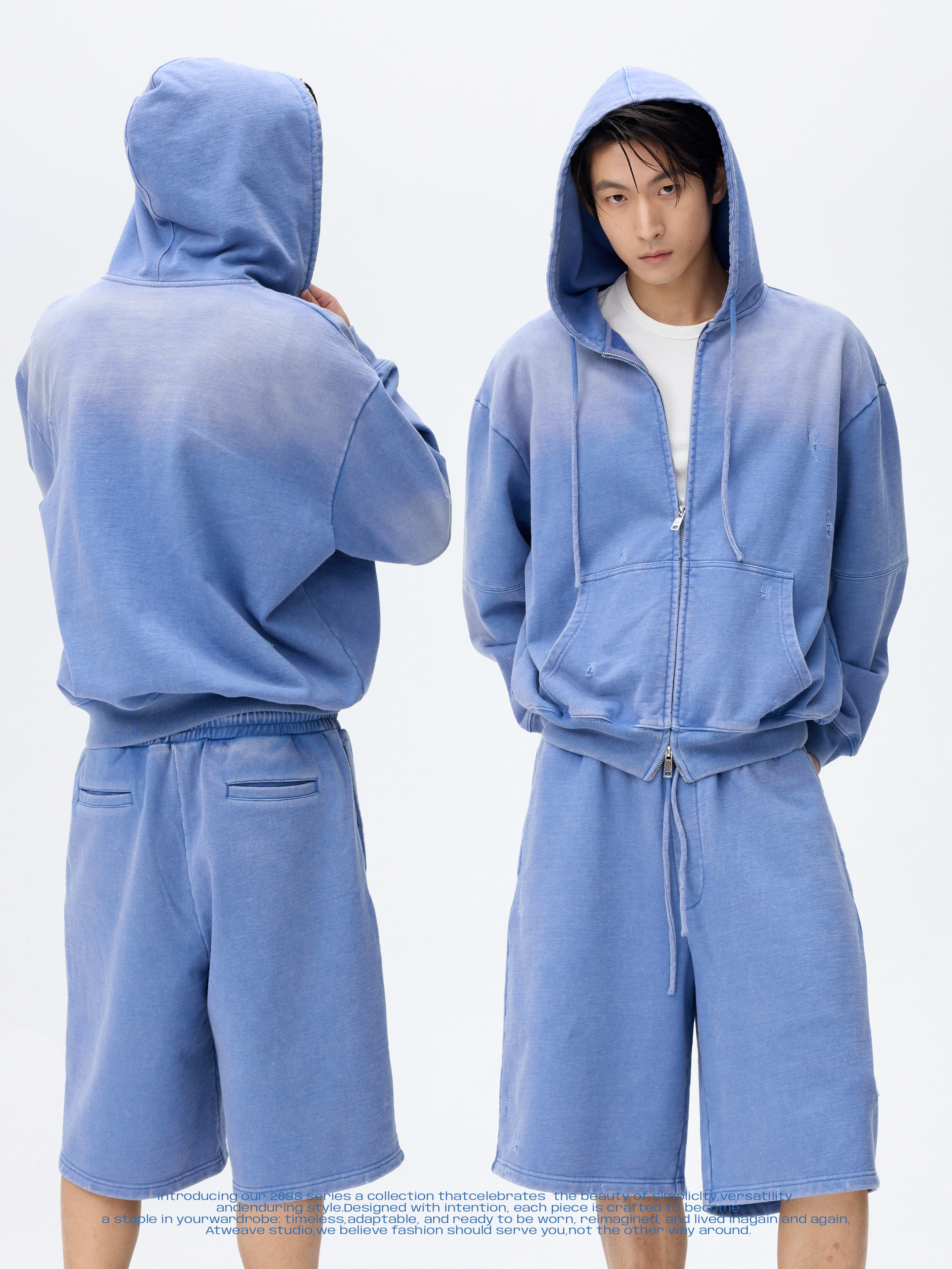 Periwinkle Haze Terry Sweatshirt