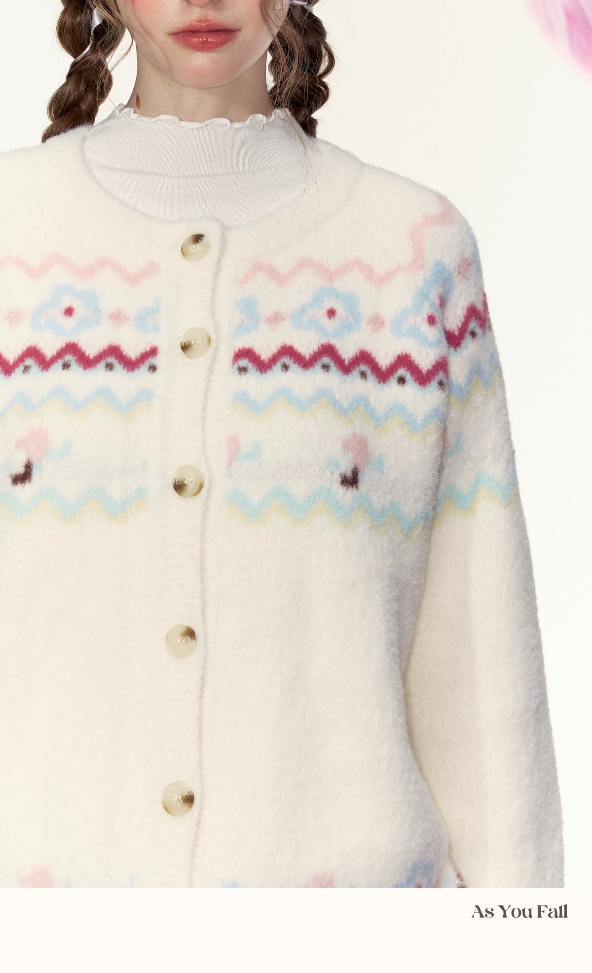 Fair Isle Pattern Cardigan