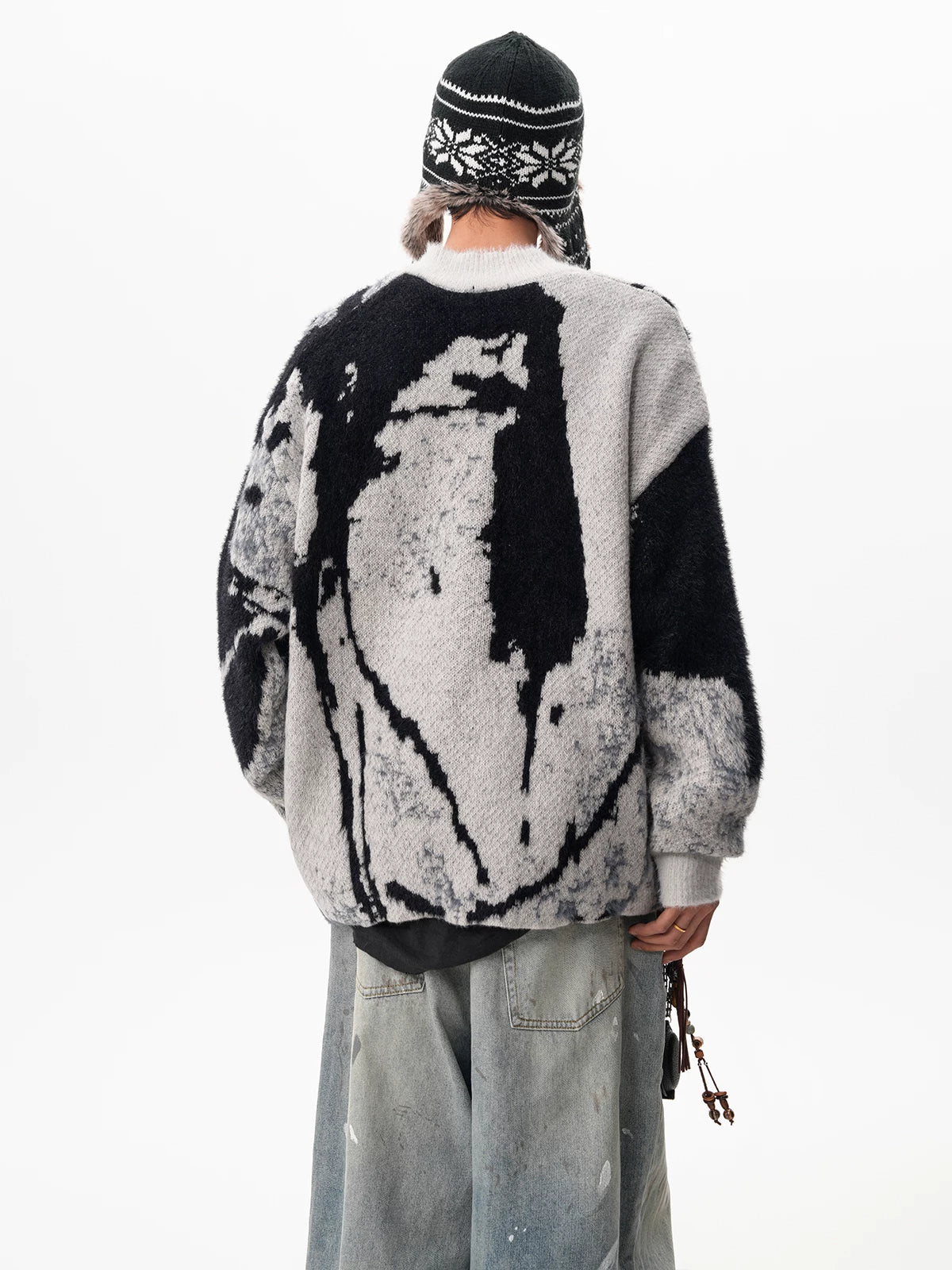 Marble Drift Fleece Zip Jacket