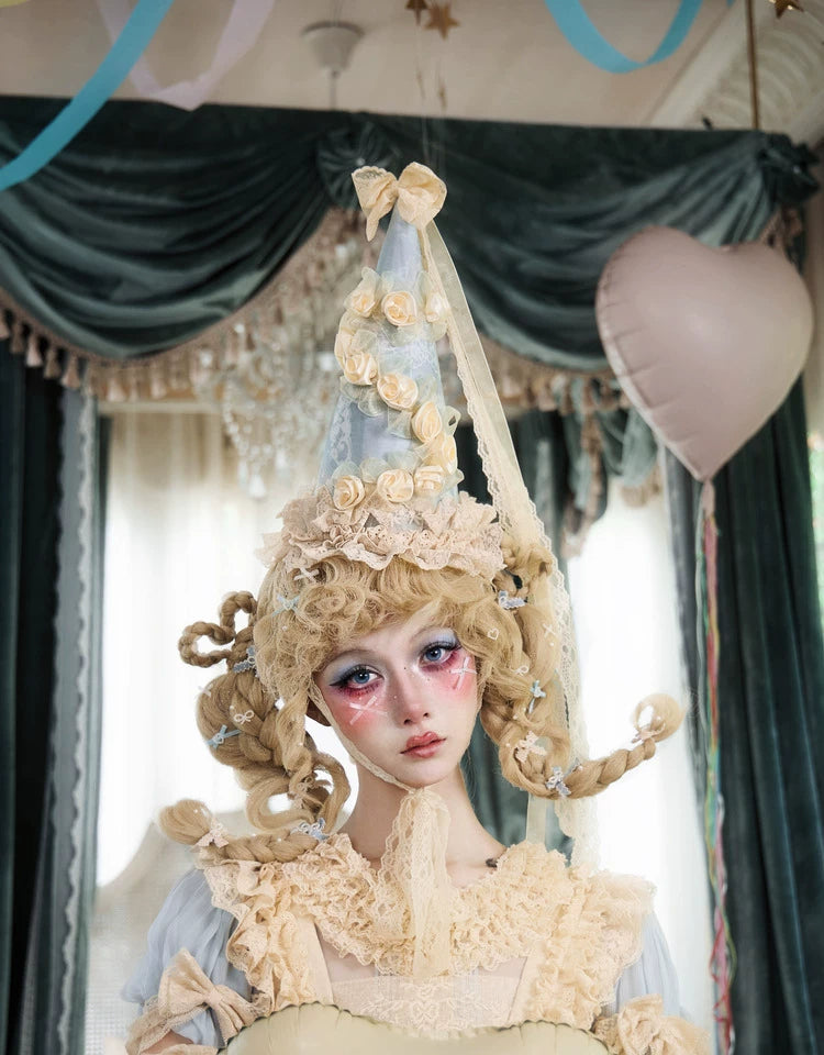 Rosette Lace Cone Party Hat