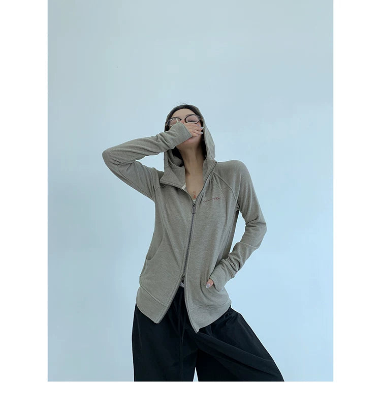 Mushroom Script Zip Hoodie