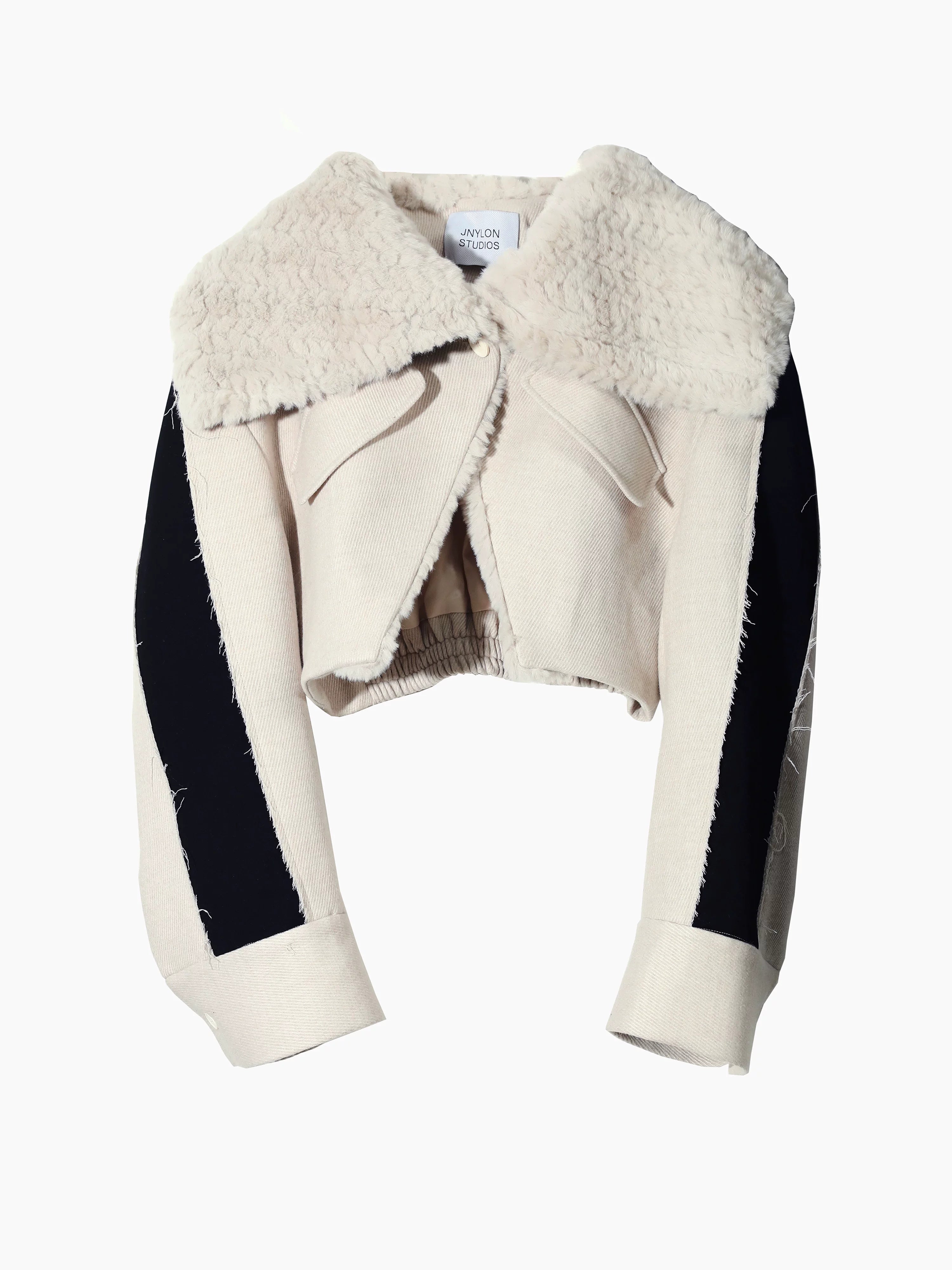 Ivoryshear Cropped Fur Collar Jacket