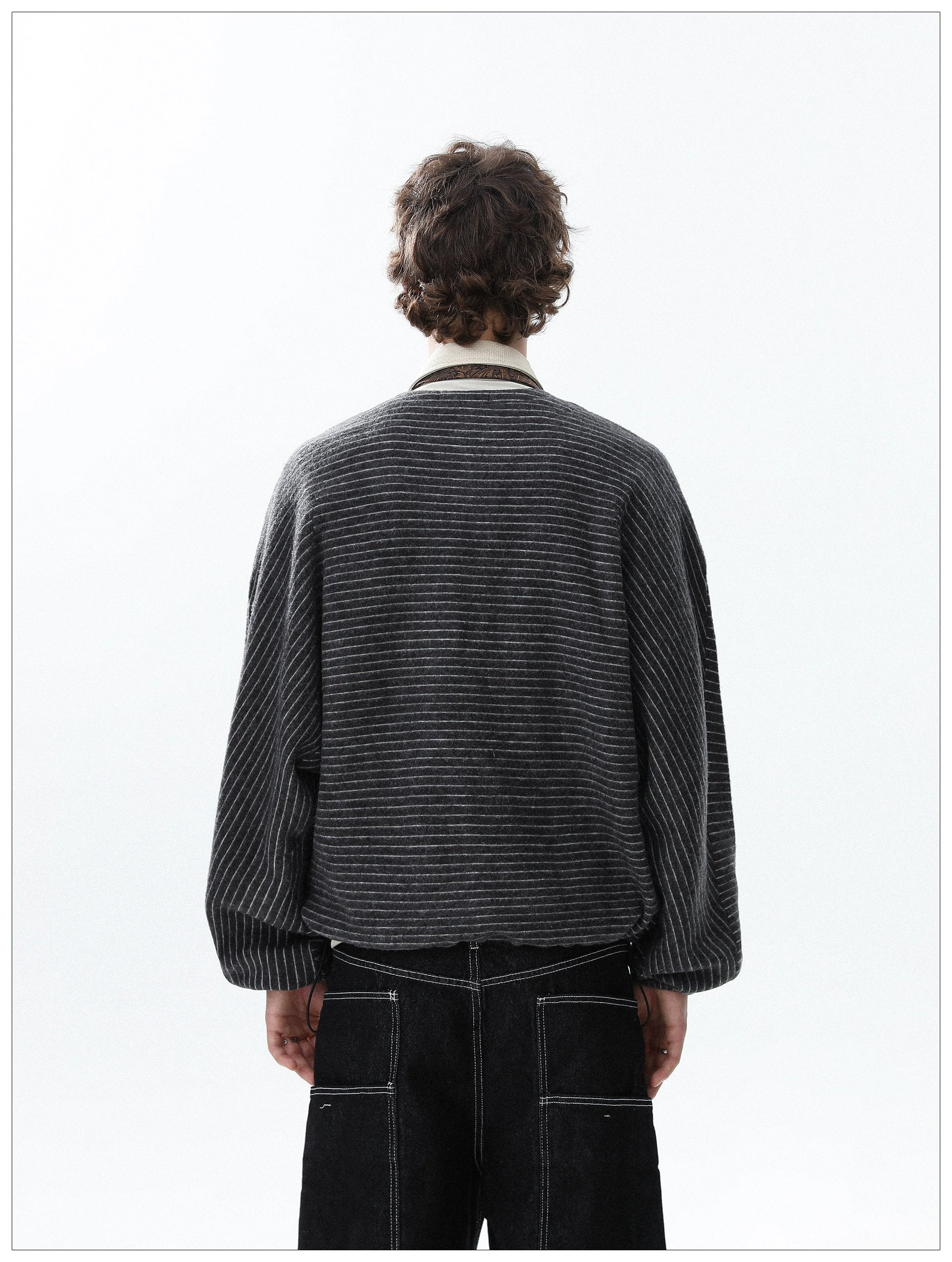 Charcoal Lines Relaxed Pullover
