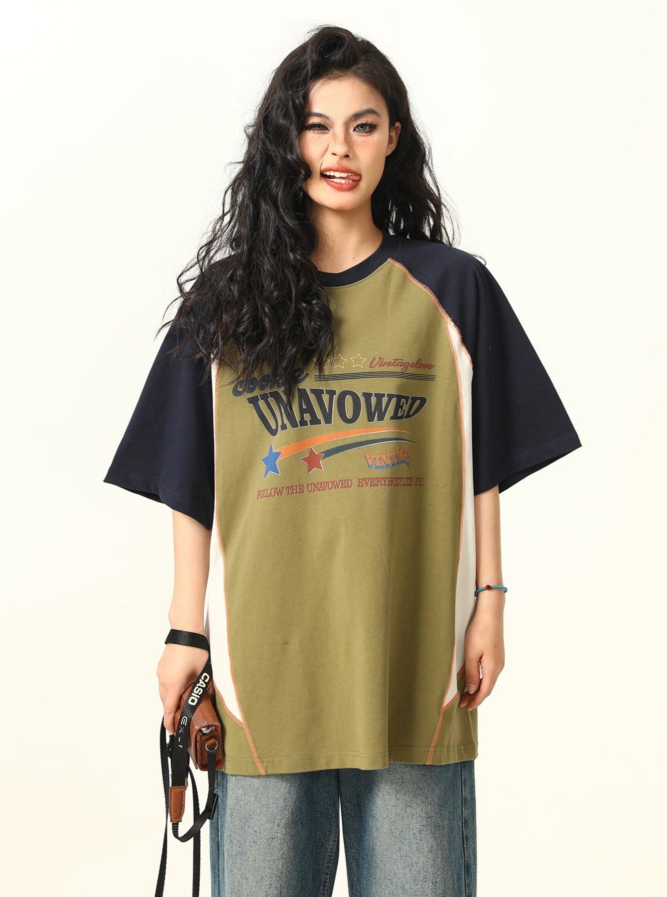 Camiseta Raglan de gran tamaño sin tener