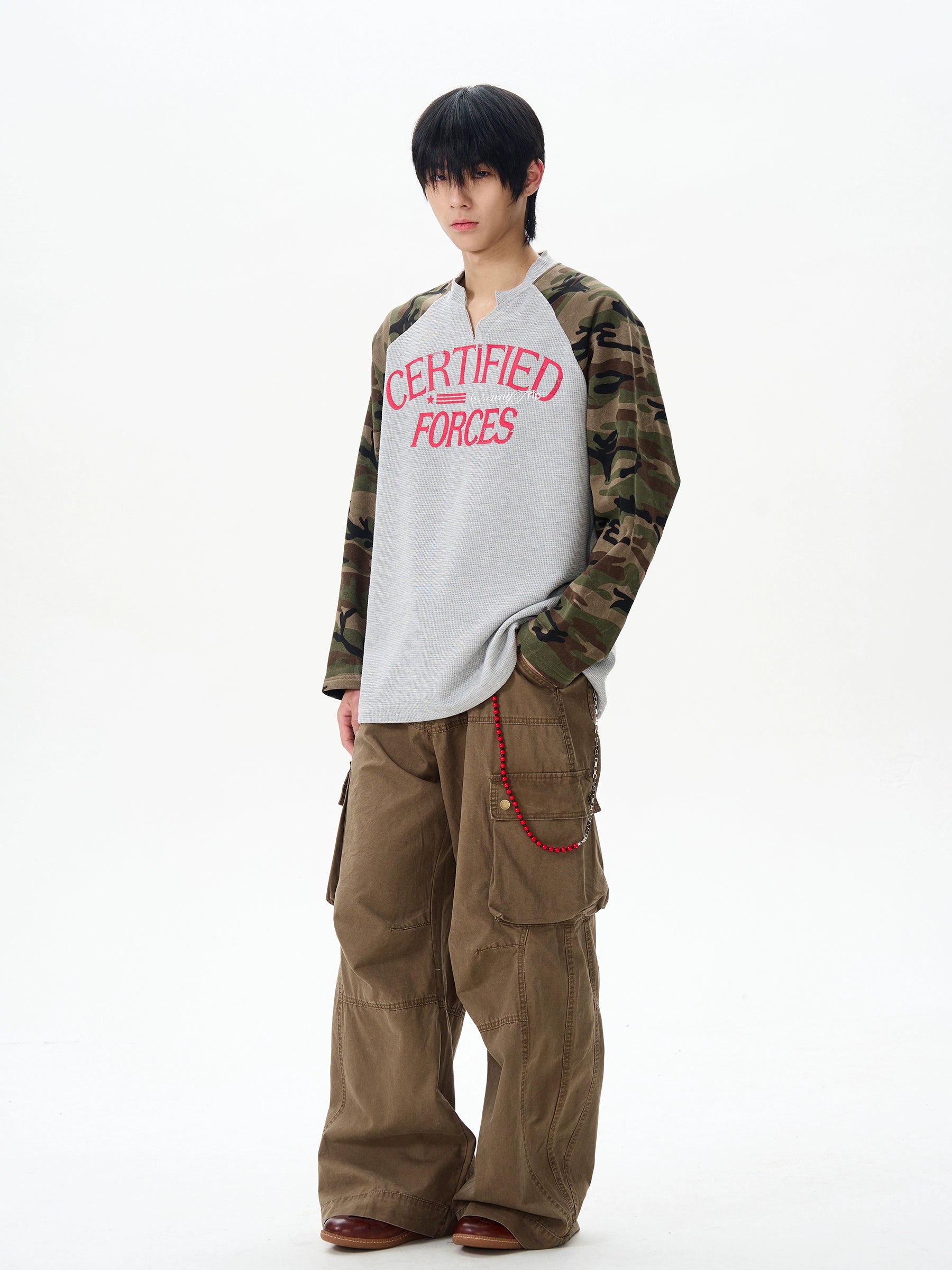 Camo Forces Varsity Henley