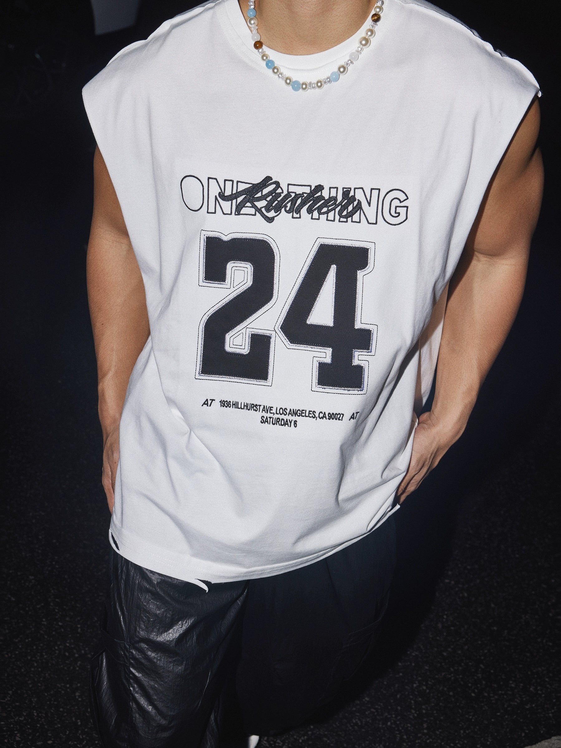 Sleeveless Graphic Muscle Tee