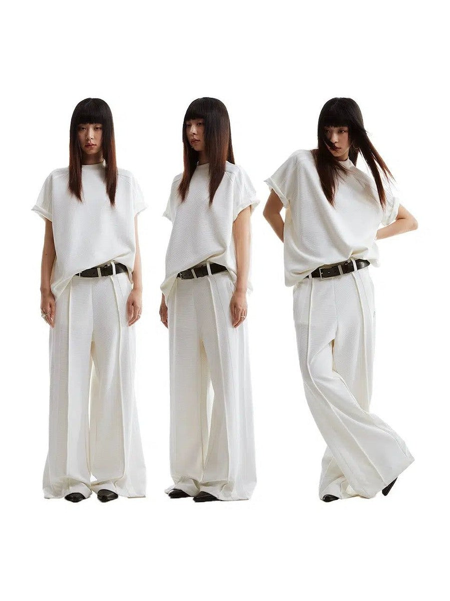 Pleated Wide Leg Pants - chiclara