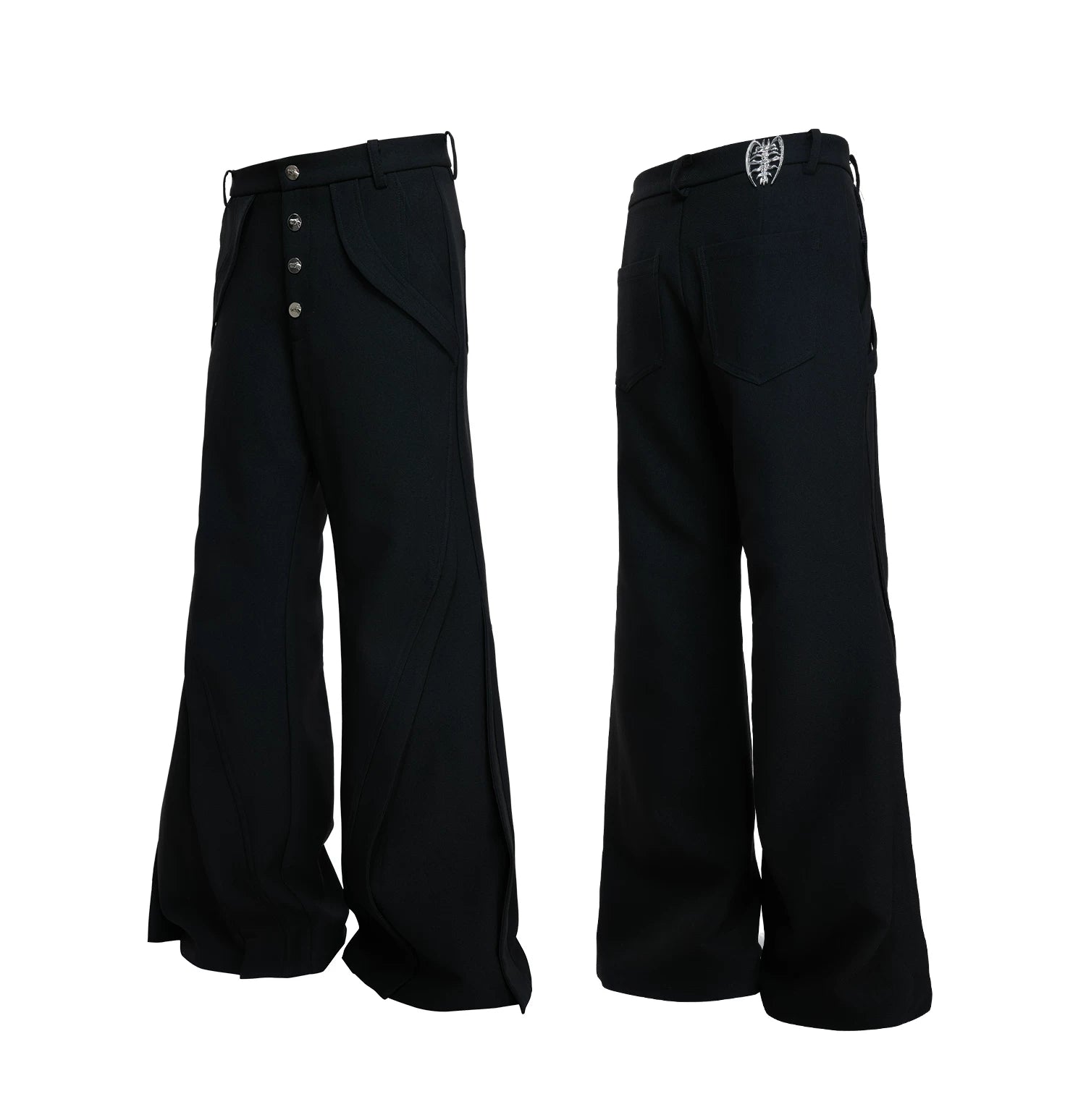 Abyss Wave Sculpt Flare Trousers