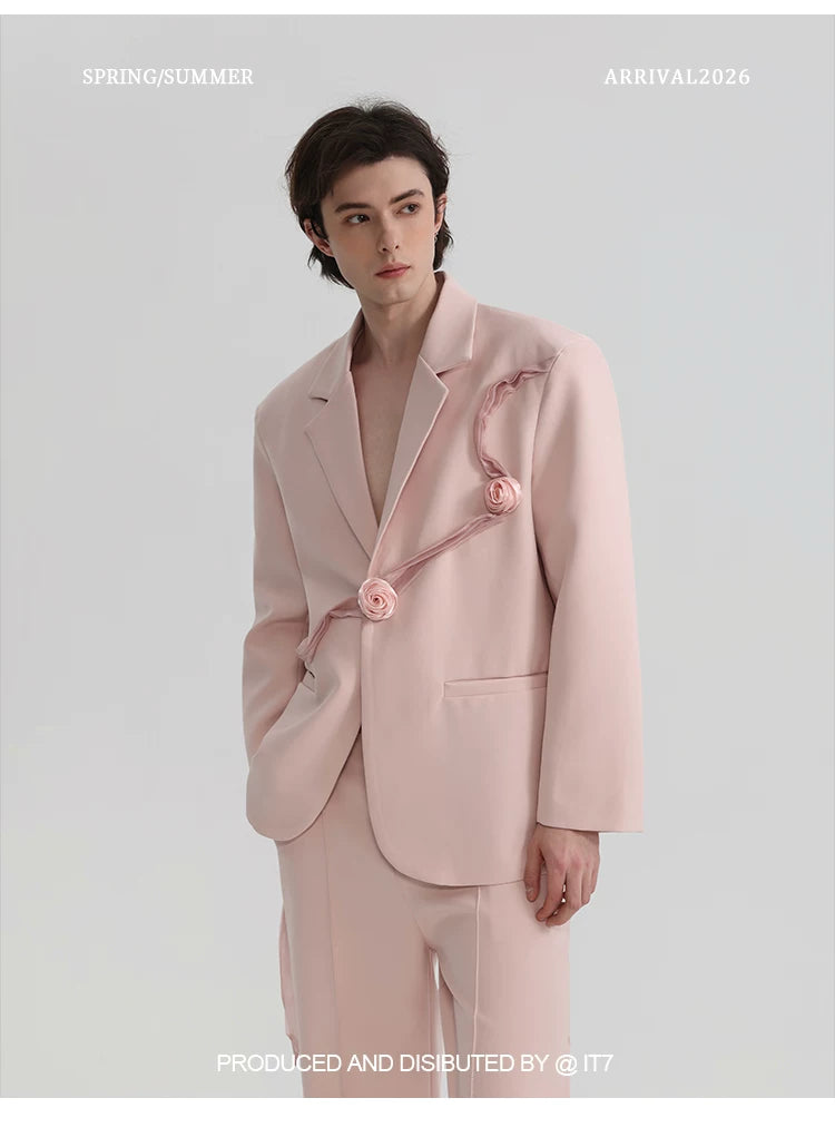 Blush Rose Drift Sculpted Blazer